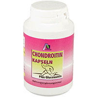 Nahrungsergänzungsmittel mit 250 mg Chondroitinsulfat und 250 mg Glucosaminsulfat.