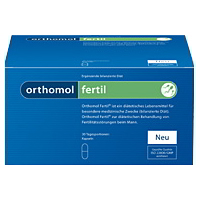 Orthomol Fertil zur diätetischen Behandlung von Fertilitätsstörungen beim Mann.