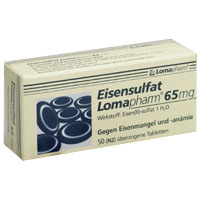 EISENSULFAT Lomapharm 65 mg Tabl.ueberzogen