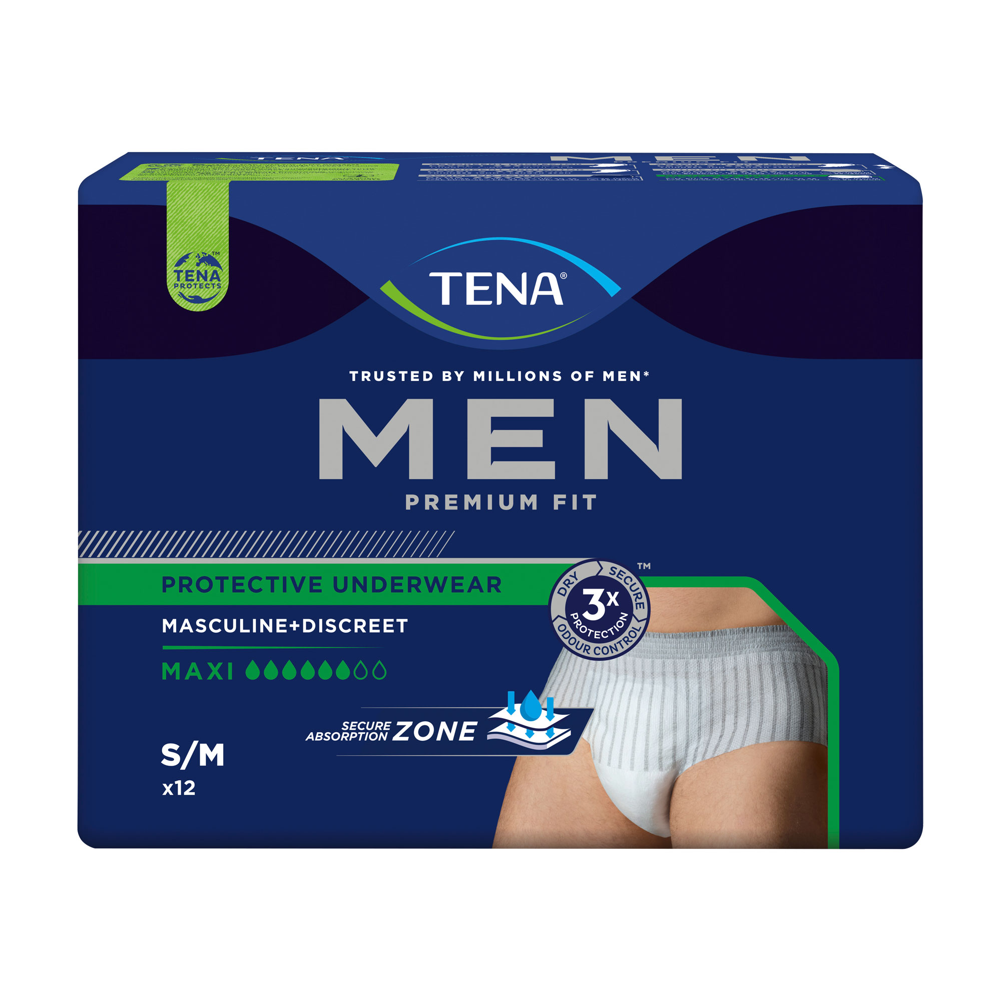 Einweg-Pants für Männer. Sicherer Schutz bei starkem Harnverlust. Größe: S/M.