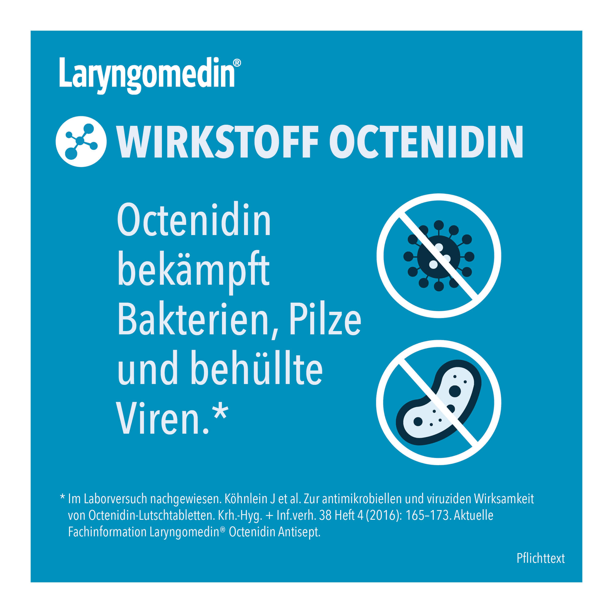 Grafik Laryngomedin Octenidin Antisept 2,6 mg Lutschtabletten Mit Wirkstoff Octenidin