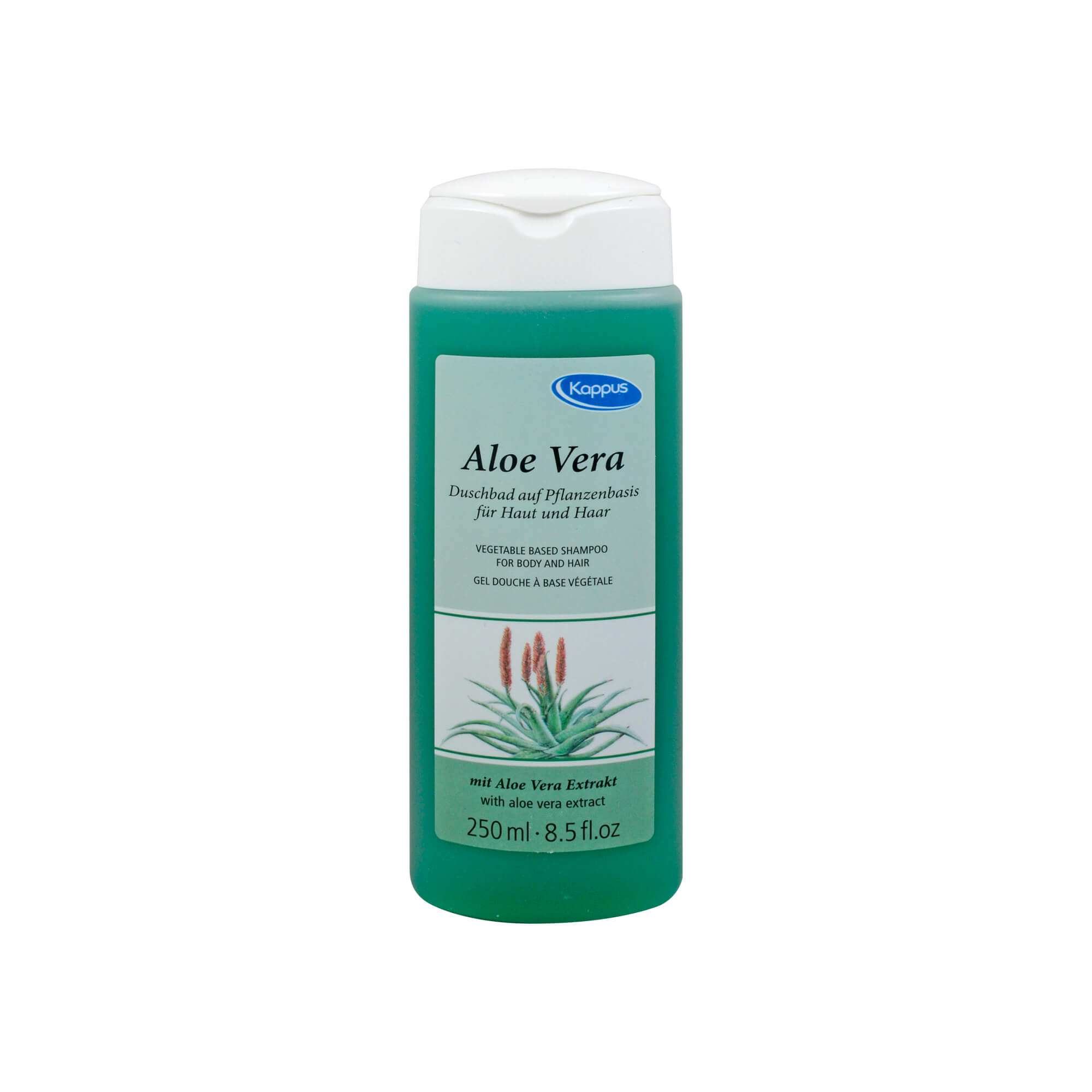 Mit dem Aloe Vera Duschbad bewahren Sie Körper- und Kopfhaut vor dem Austrocknen und verhindern die Bildung von Hautschuppen.