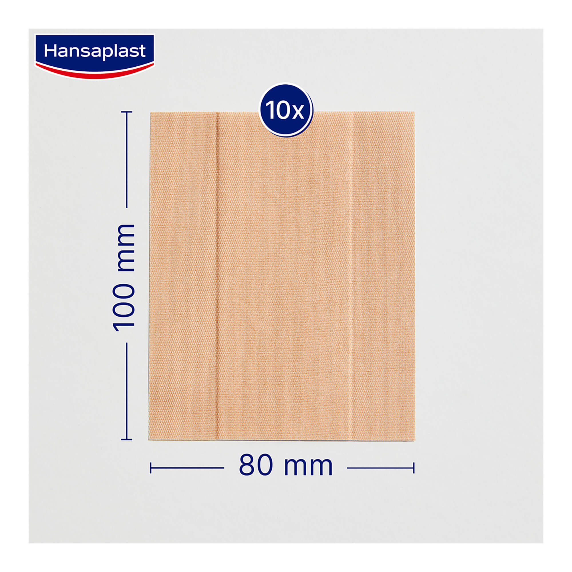 Grafik Hansaplast Elastic Pflaster 1m x 8cm Maße