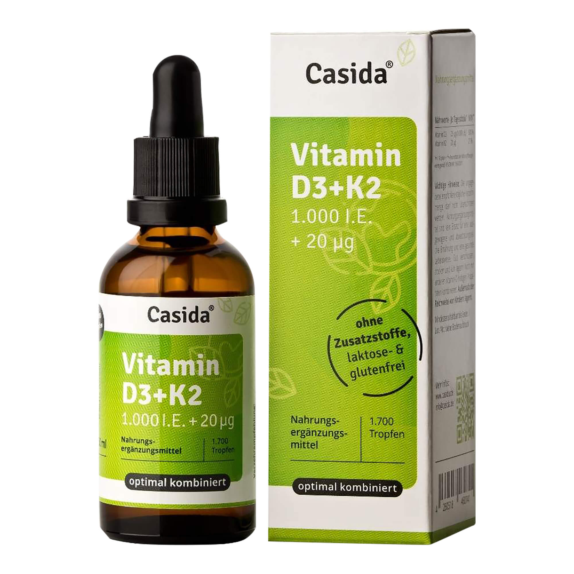 Nahrungseränzungsmittel mit Vitamin D3 und Vitamin K2.