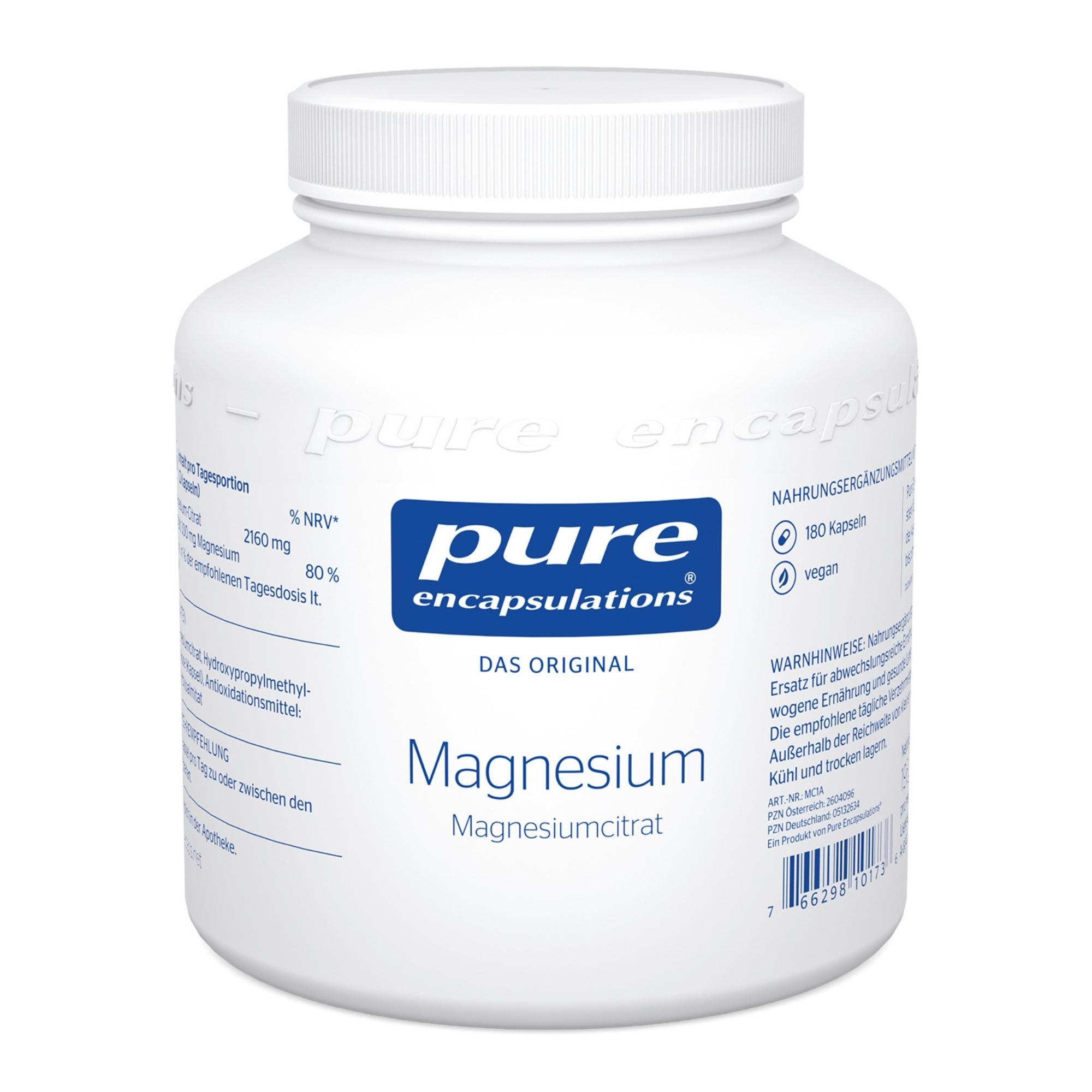 Nahrungsergänzungsmittel mit Magnesiumcitrat.