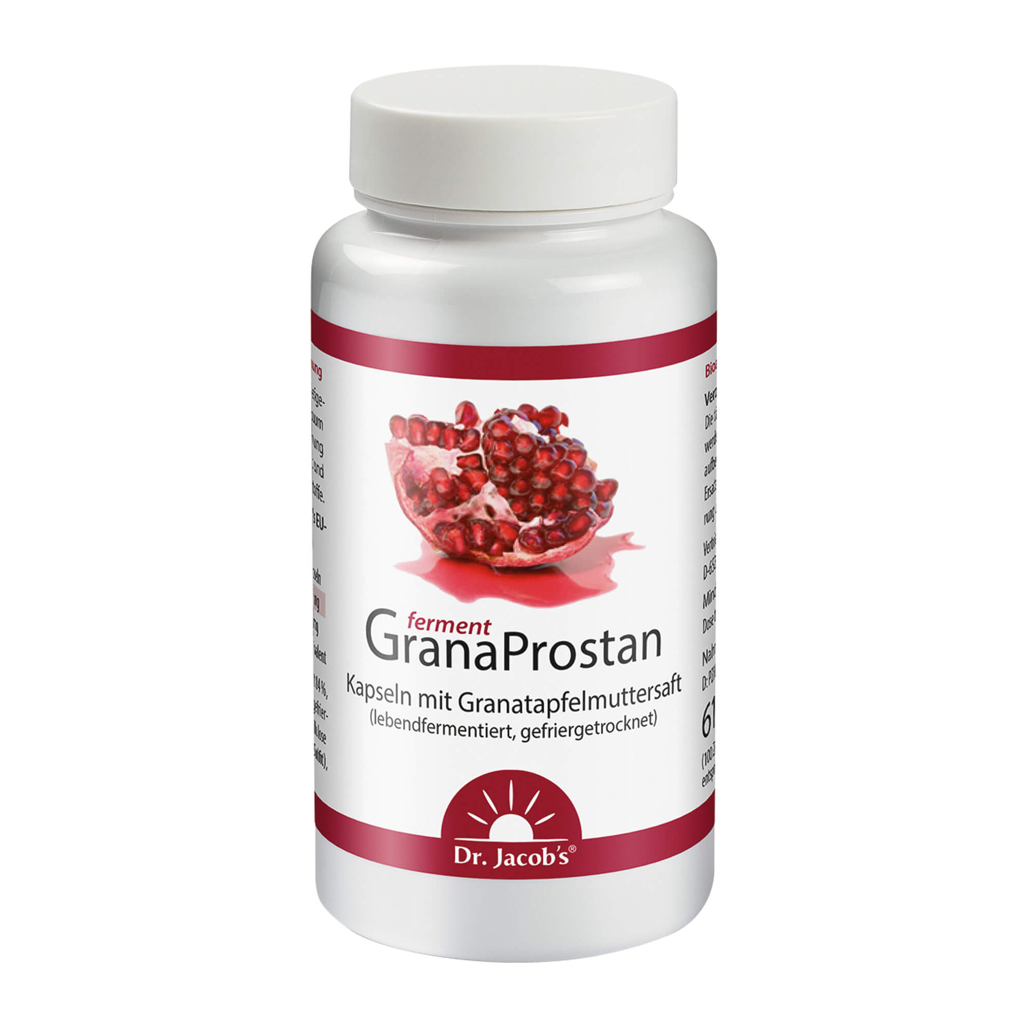 Nahrungsergänzungsmittel mit Granatapfelmuttersaft-Extrakt.