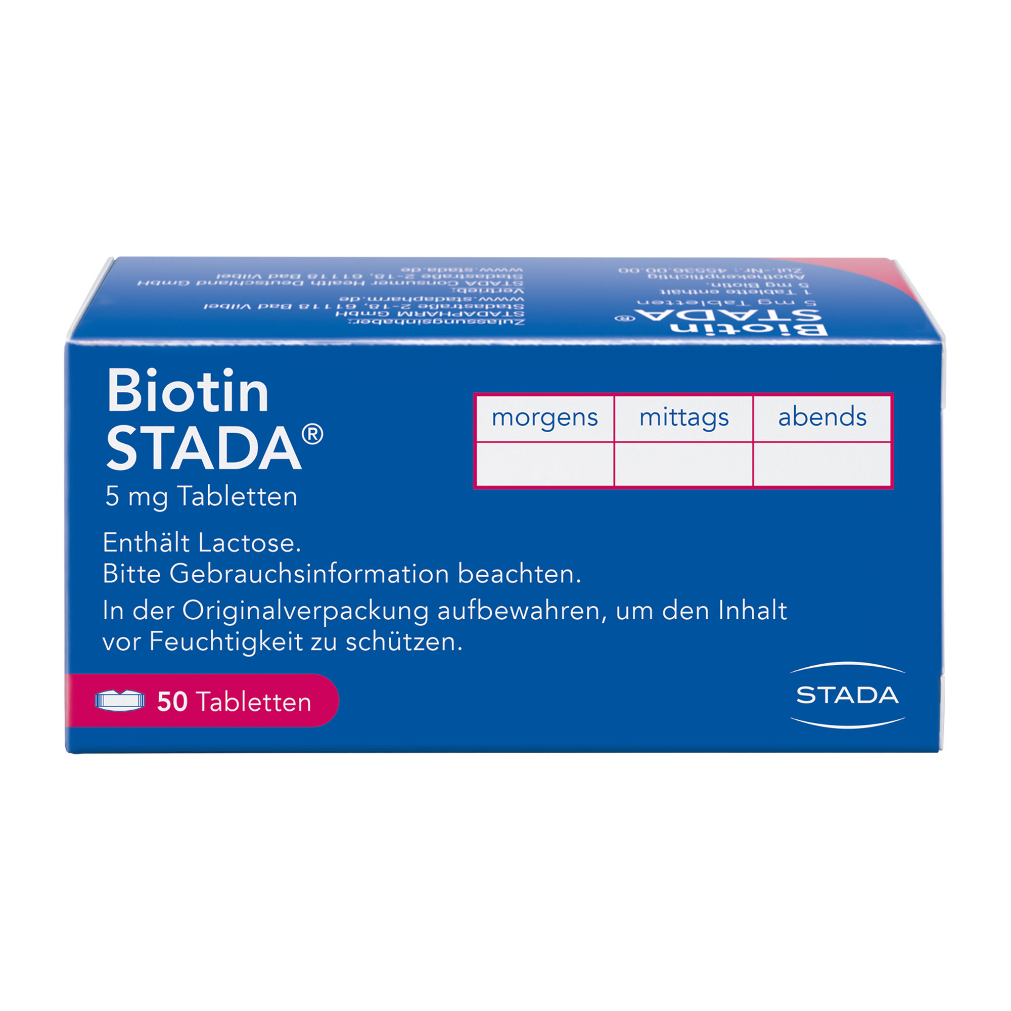 Biotin Stada 5 mg Tabletten Rückseite