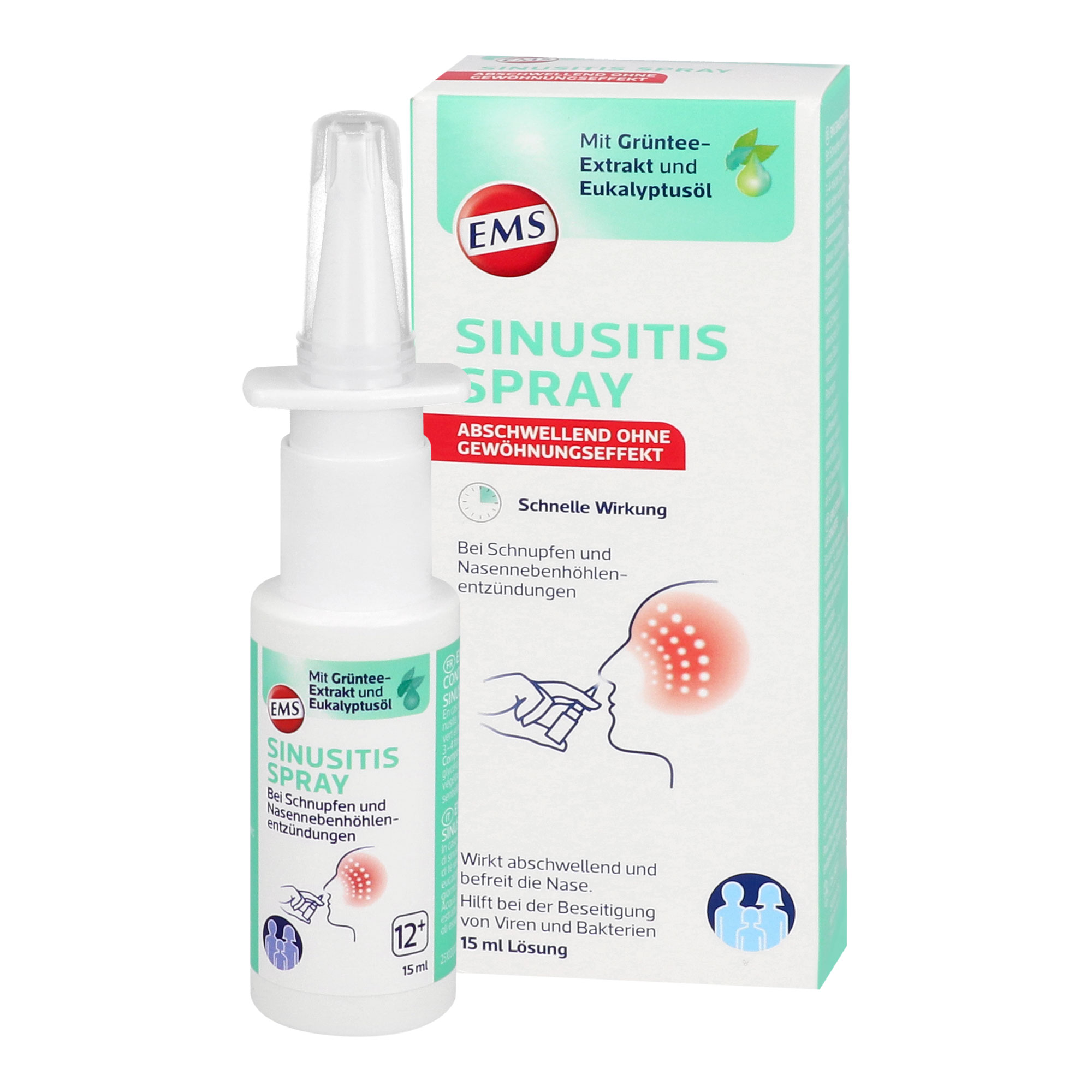 Nasenspray zur Abschwellung und Reinigung der Nasenschleimhaut von Viren und Bakterien bei Rhinitis (Schnupfen), sowie bei akuter und chronischer Sinusitis (Entzündungen der Nasennebenhöhlen).