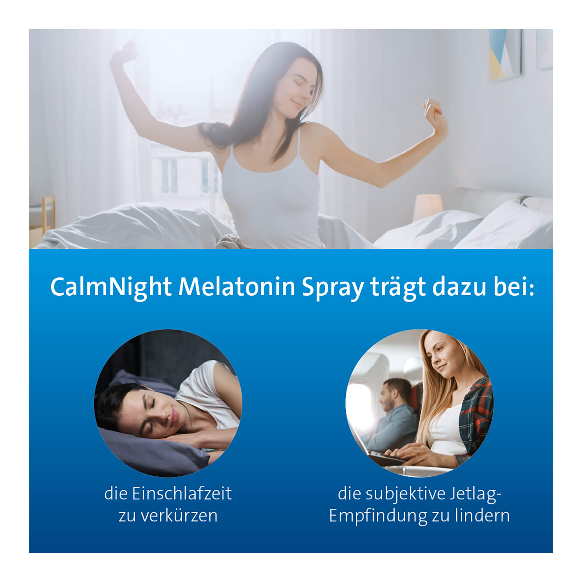 Grafik CalmNight Melatonin Spray Anwendungsgebiete