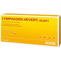 Homöopathisches Arzneimittel bei Erkrankungen des Lymphsystems, Ampullen.