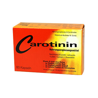 Nahrungsergänzungsmittel mit Carotinoiden.
