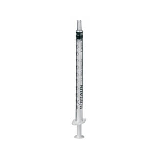 Einmal-Insulinspritze für Insulin ohne Kanüle zur subkutanen Insulininjektion.