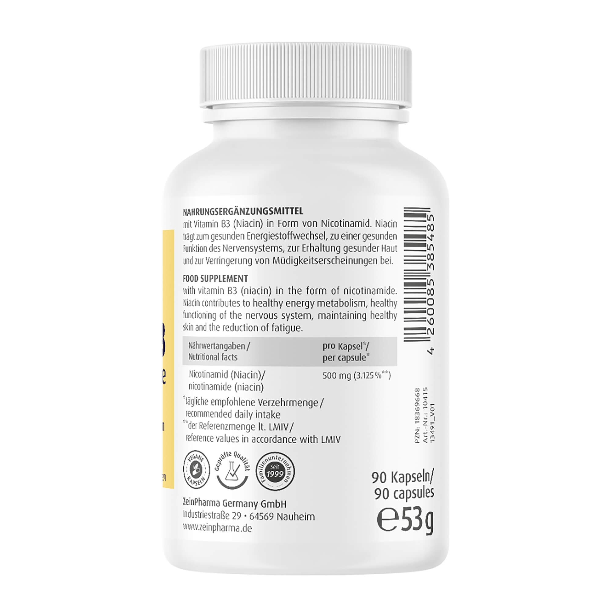 Vitamin B3 Forte 500 mg Kapseln