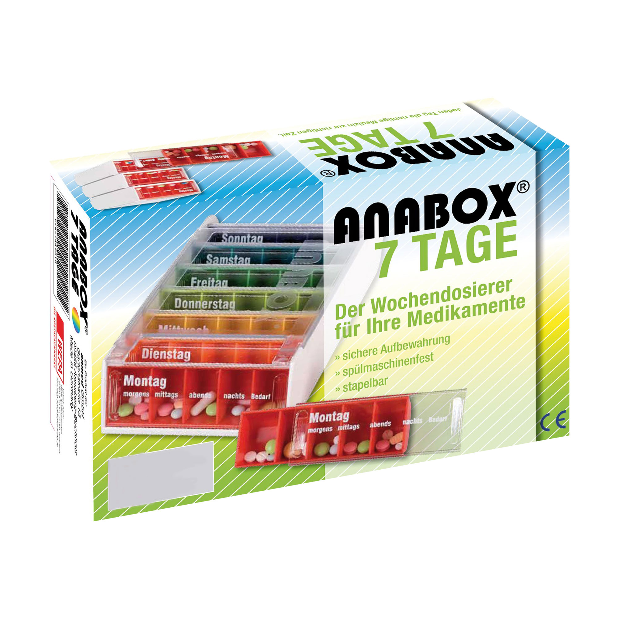 Anabox 7 Tage Regenbogen Medikamentenbox