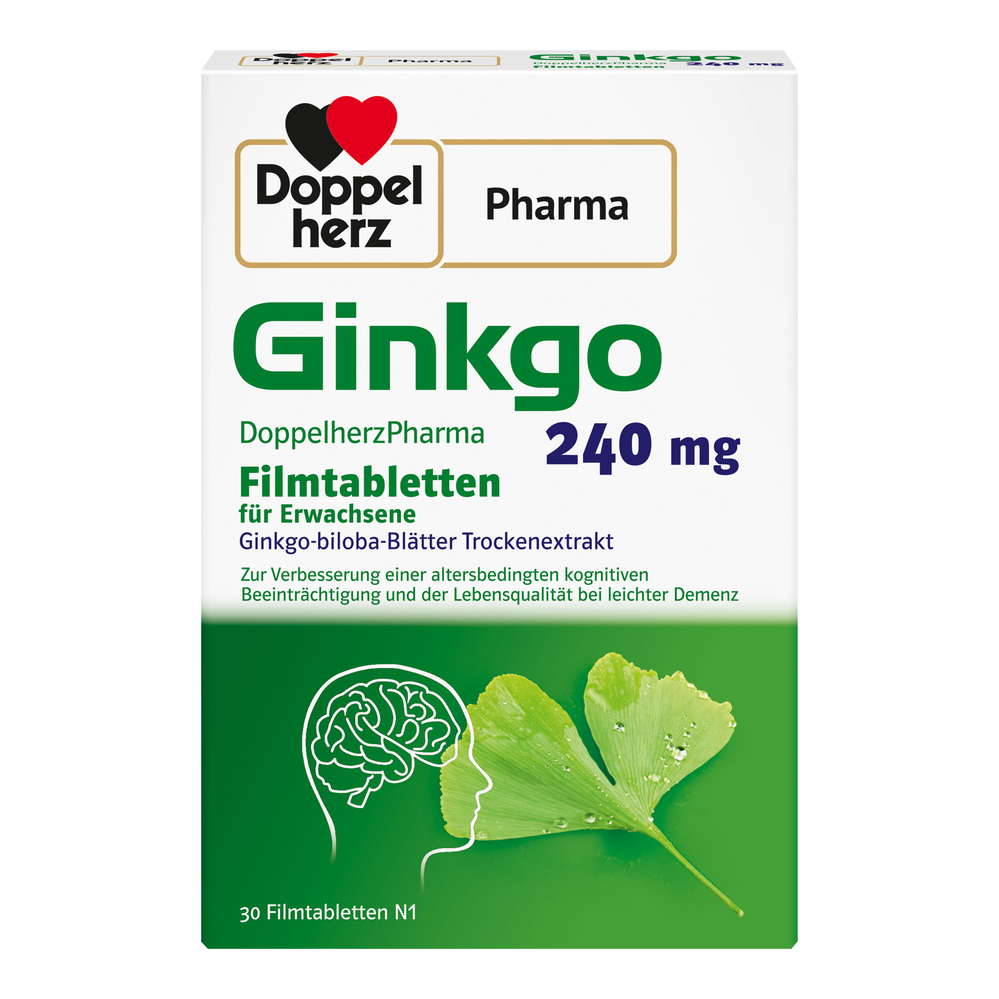 Pflanzliches Arzneimittel mit 240 mg Ginkgo-biloba-Blätter Trockenextrakt. Zur Anwendung bei leichter Demenz und altersbedingter kognitiver Beeinträchtigung.