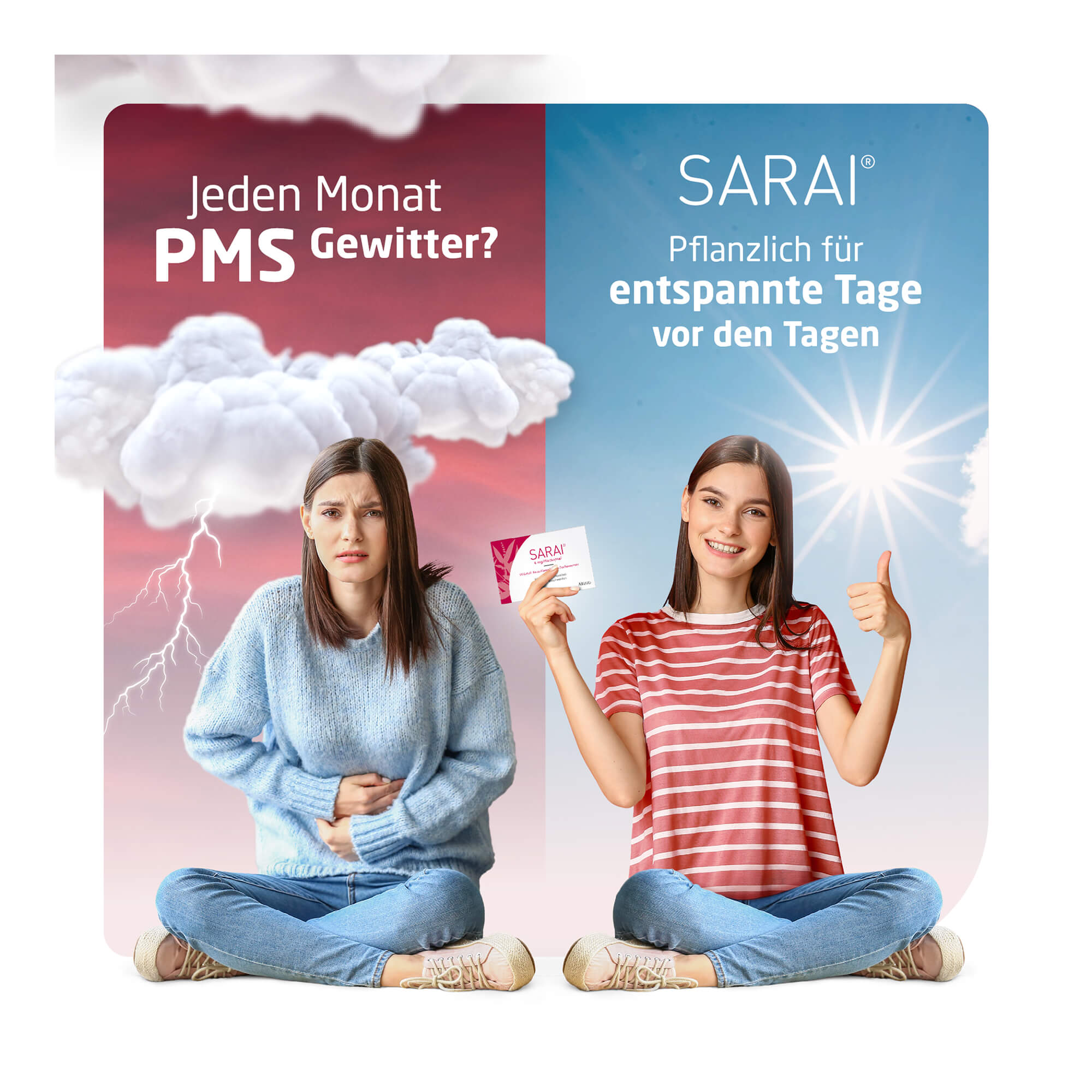 Grafik Sarai Hartkapseln Pflanzlich wirksam bei PMS