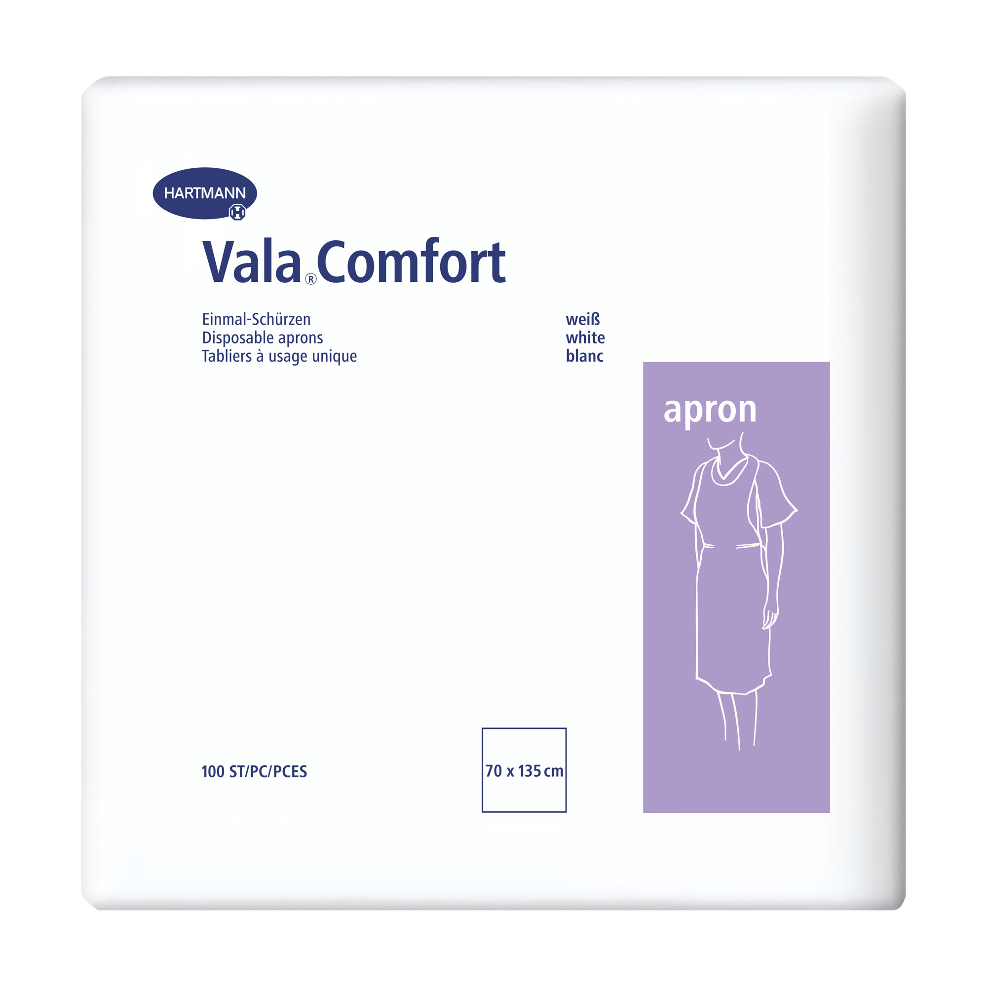 Komfortable Einmal-Schürze für einen professionellen Einsatz in allen Pflegebereichen.