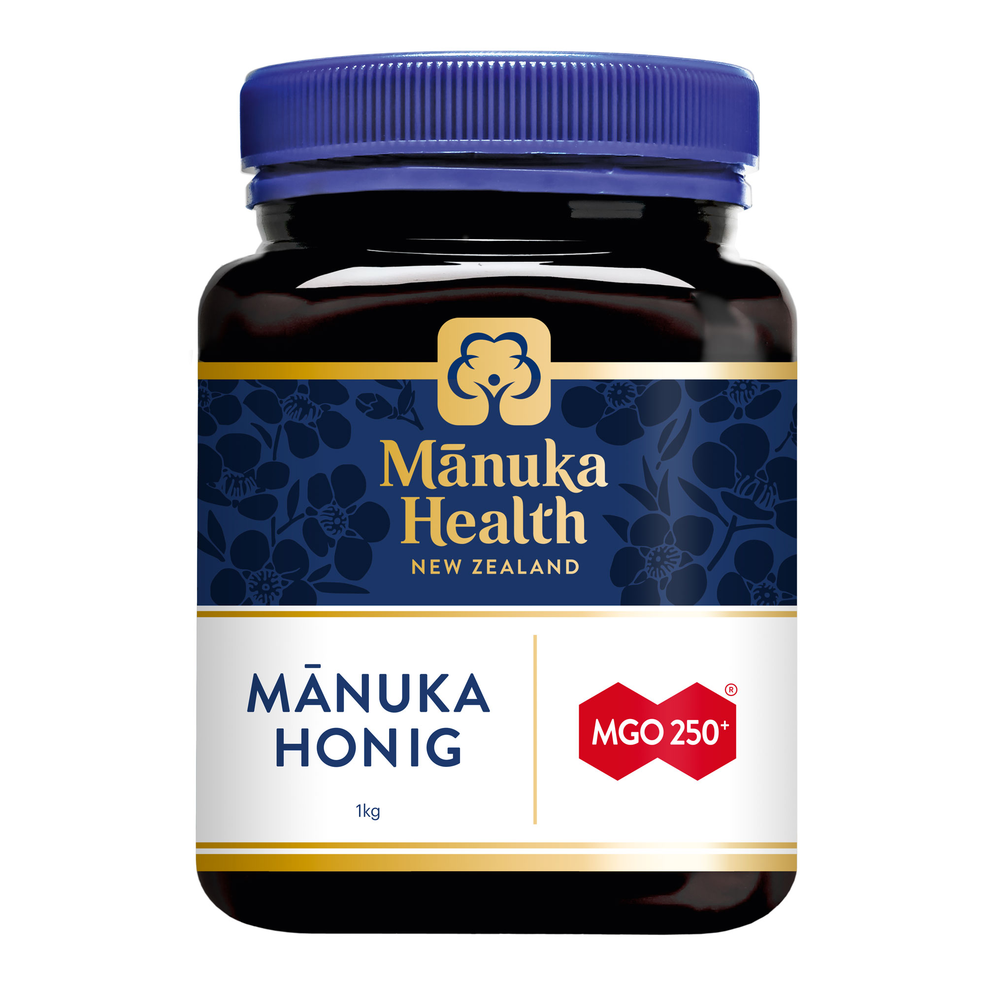 Manuka Honig zur Stärkung des allgemeinen Wohlbefindens. Mit Gehalt von mindestens 250 mg MGO.