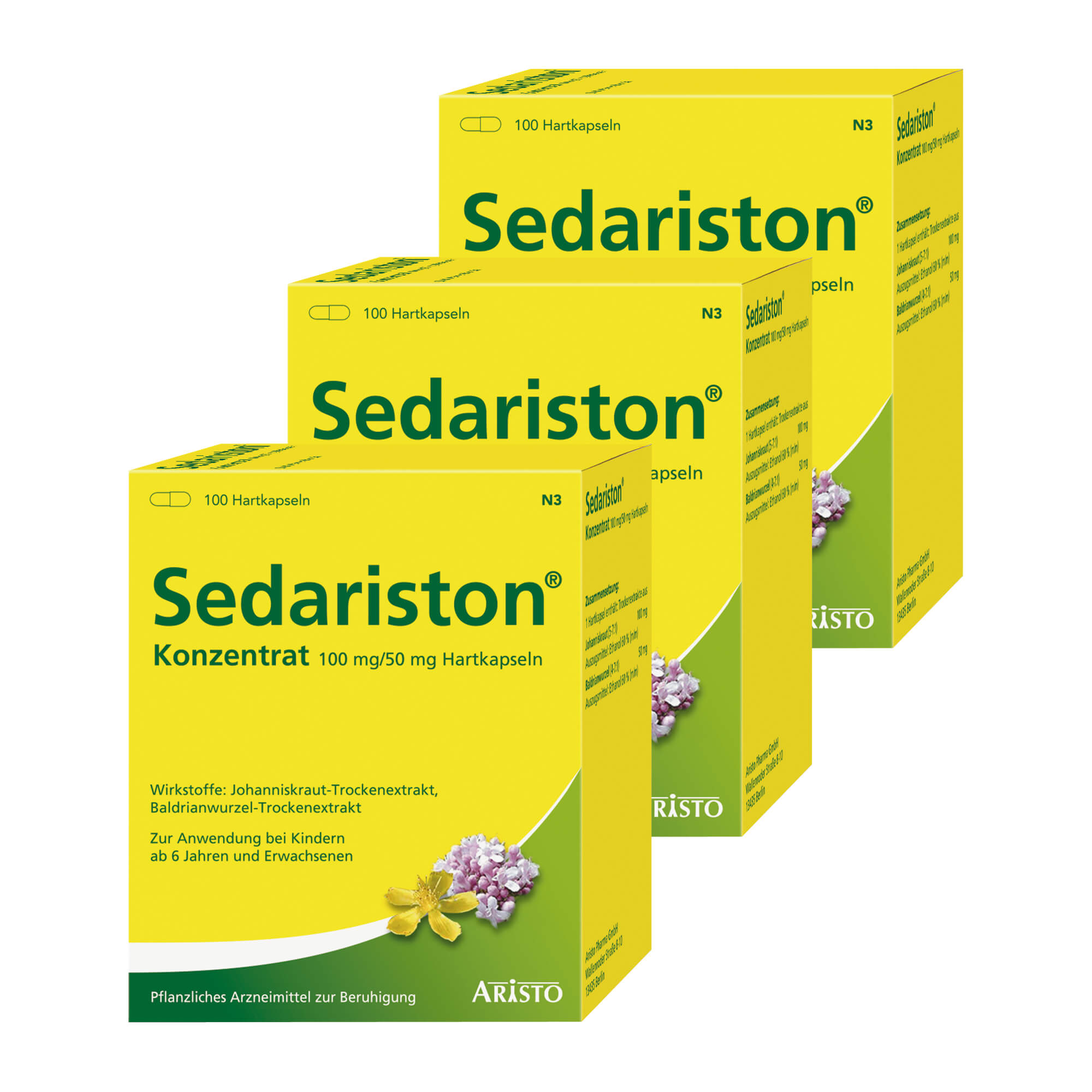 Spar-Set: Sedariston Konzentrat besteht aus 3 x Sedariston Konzentrat Hartkapseln.