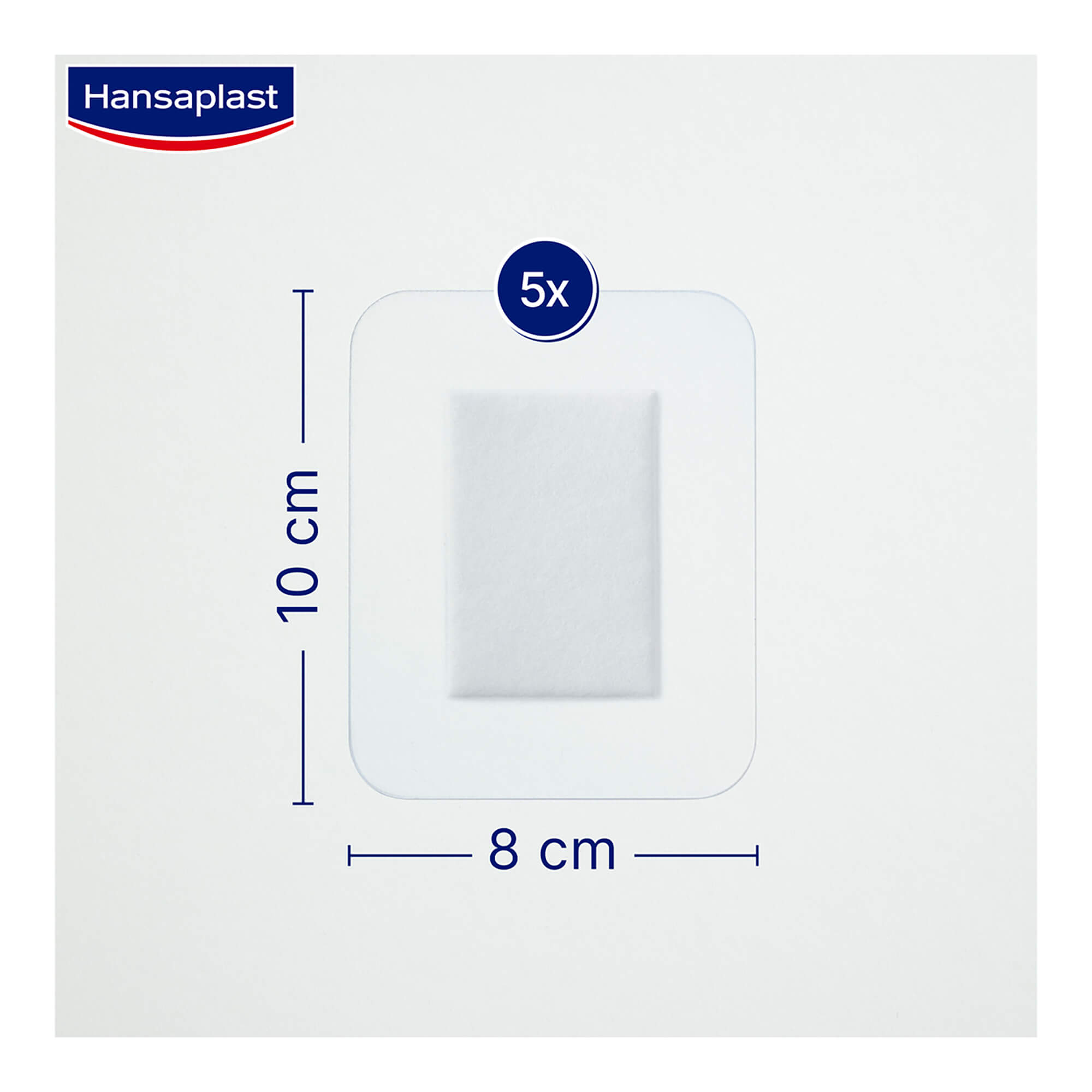 Grafik Hansaplast Aqua Protect XXL 8 x 10 cm Maße