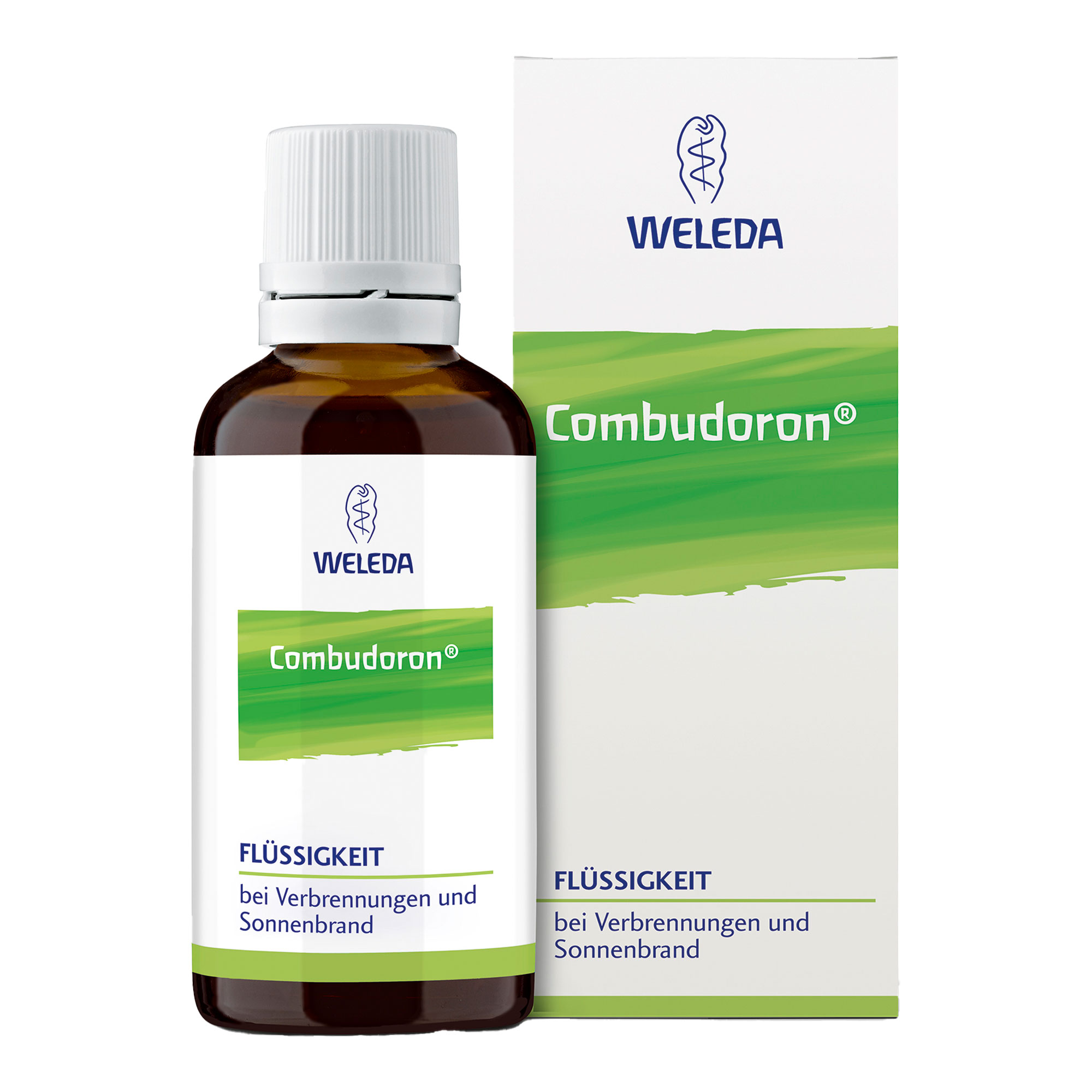 Combudoron Flüssigkeit unterstützt die Regeneration der Haut und wirkt der Brandblasenbildung entgegen.