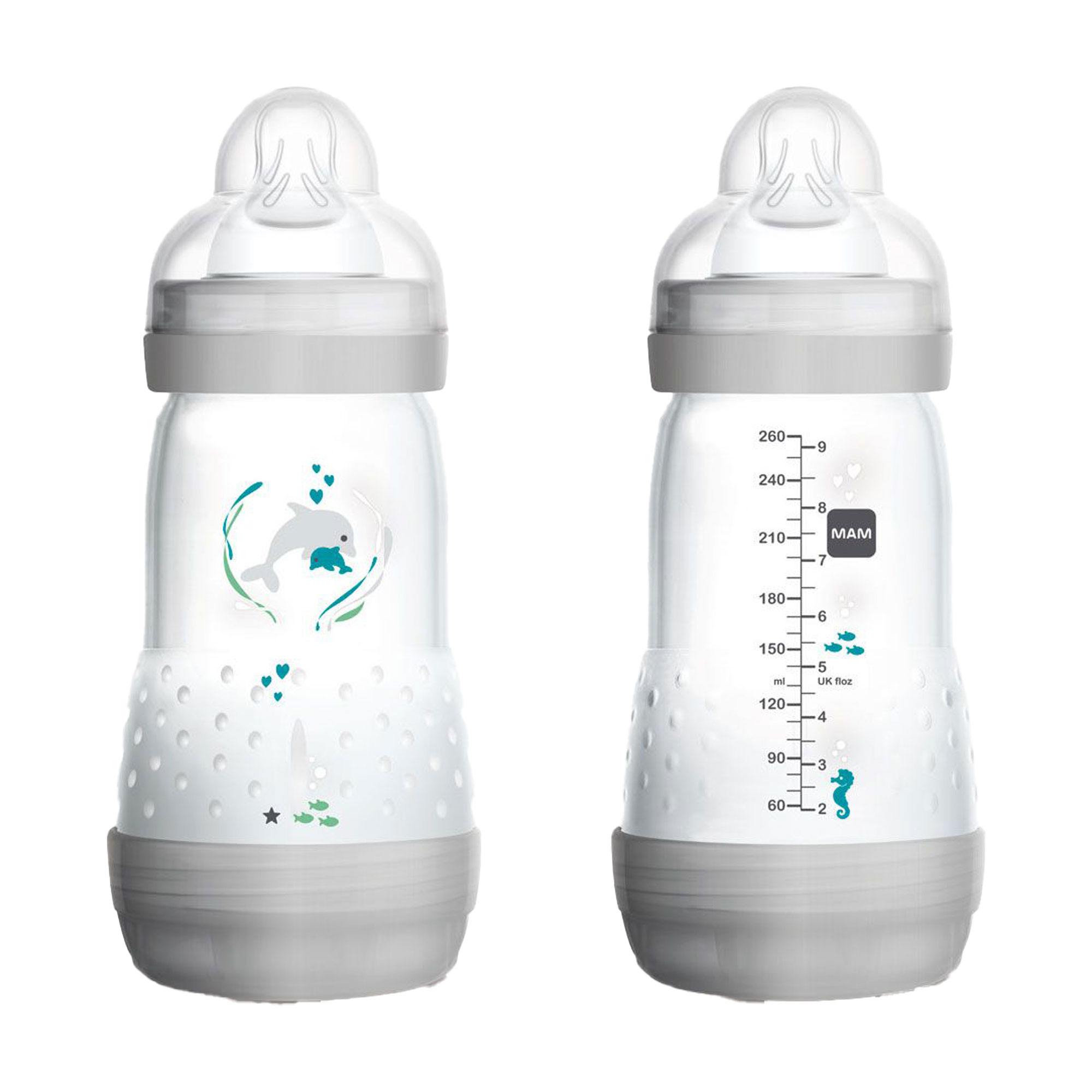 Anti-Kolik-Flasche für Neugeborene.