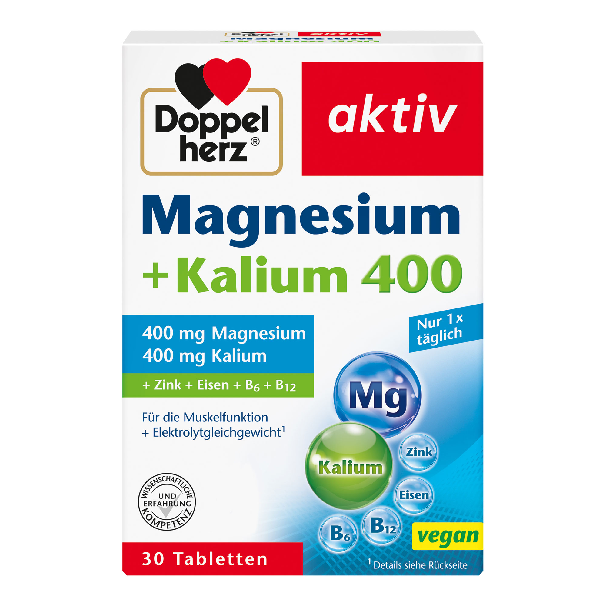 Nahrungsergänzungsmittel mit Magnesium und Kalium.