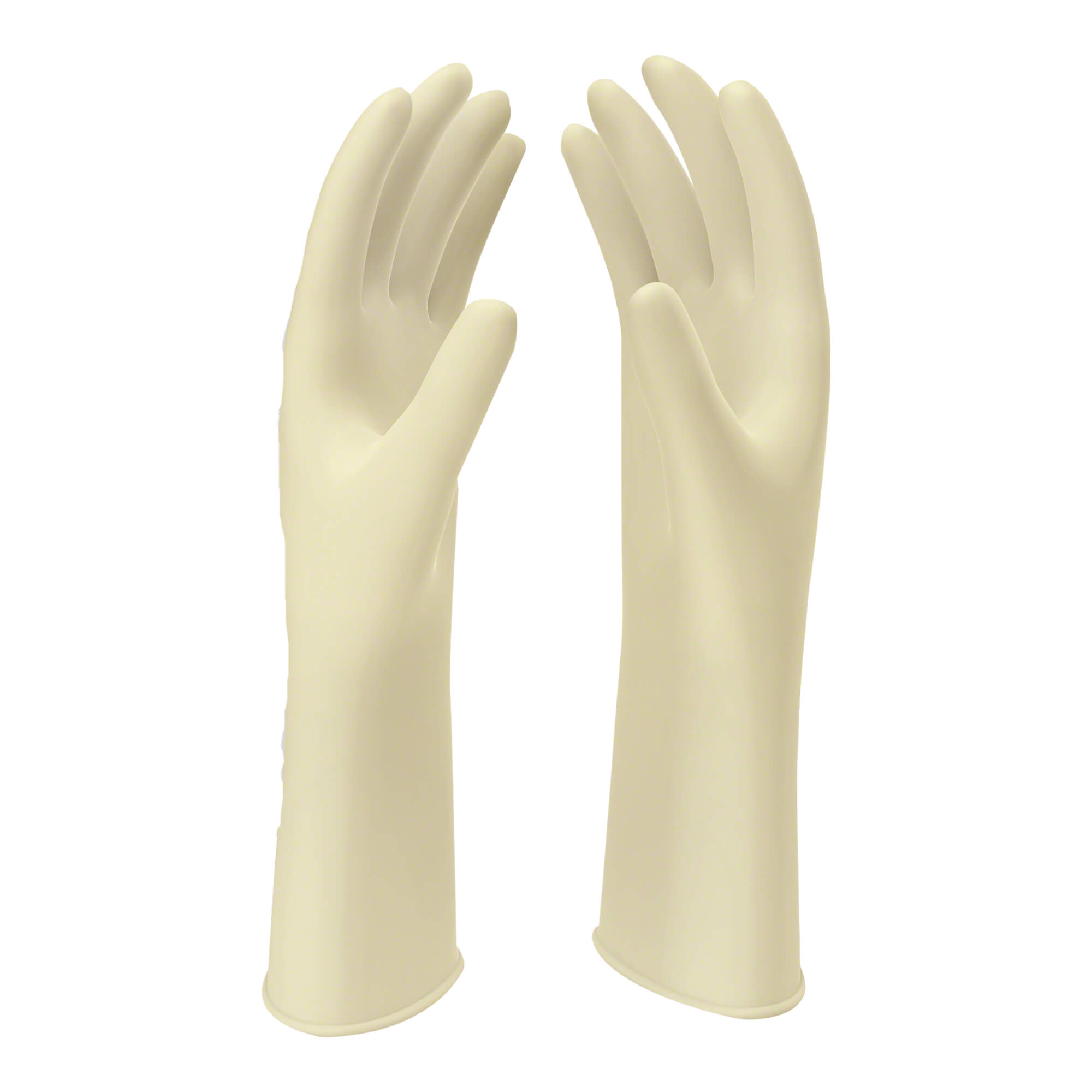 Naturweiße Latex OP-Handschuhe. Größe 6.