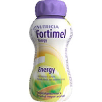 Fortimel Energy ist eine bilanzierte, hochkalorische Trinknahrung ohne Ballaststoffe für Patienten mit funktionsfähigem Gastrointestinaltrakt. Geschmack: Tropical.