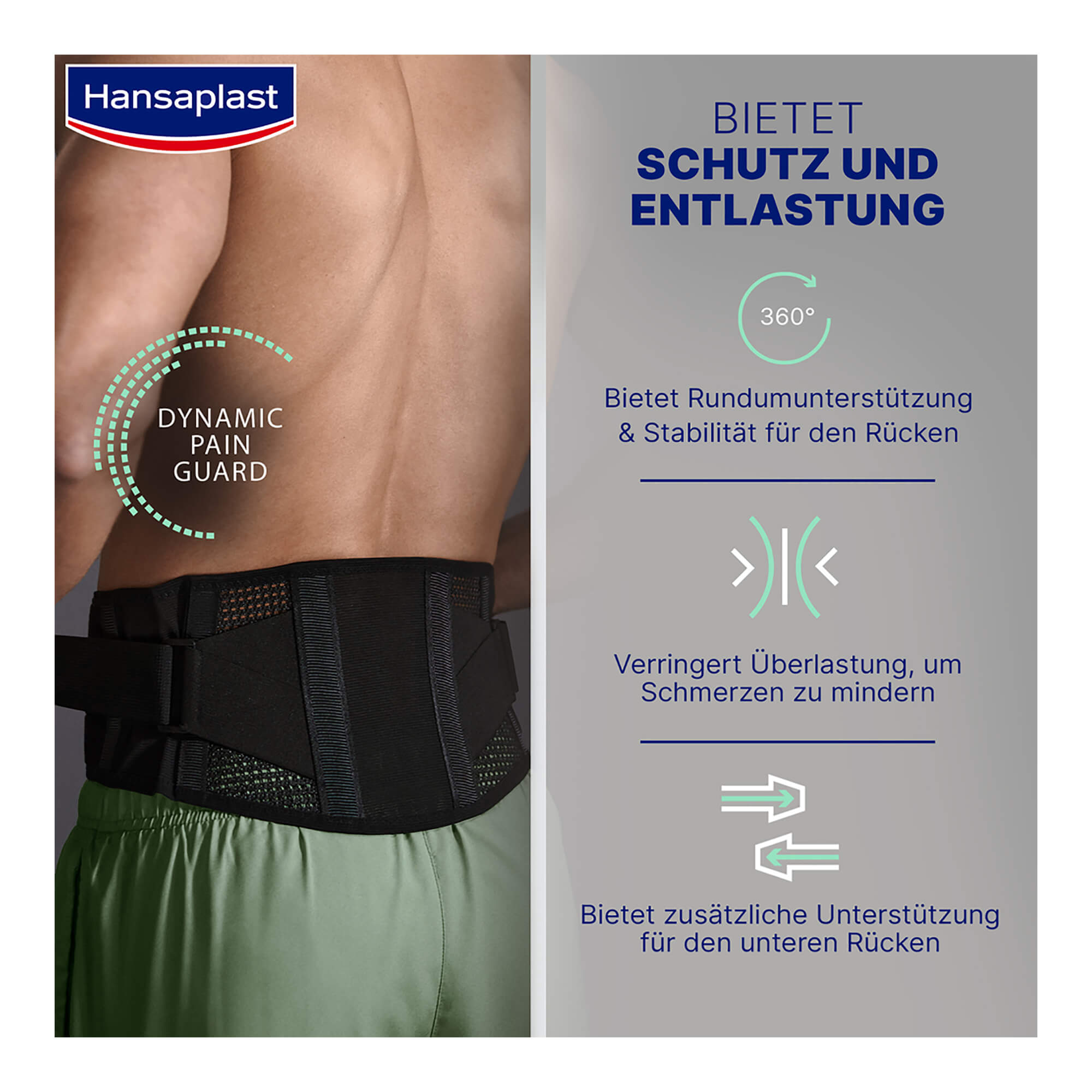 Vorteile von Hansaplast Protective Rücken-Bandage