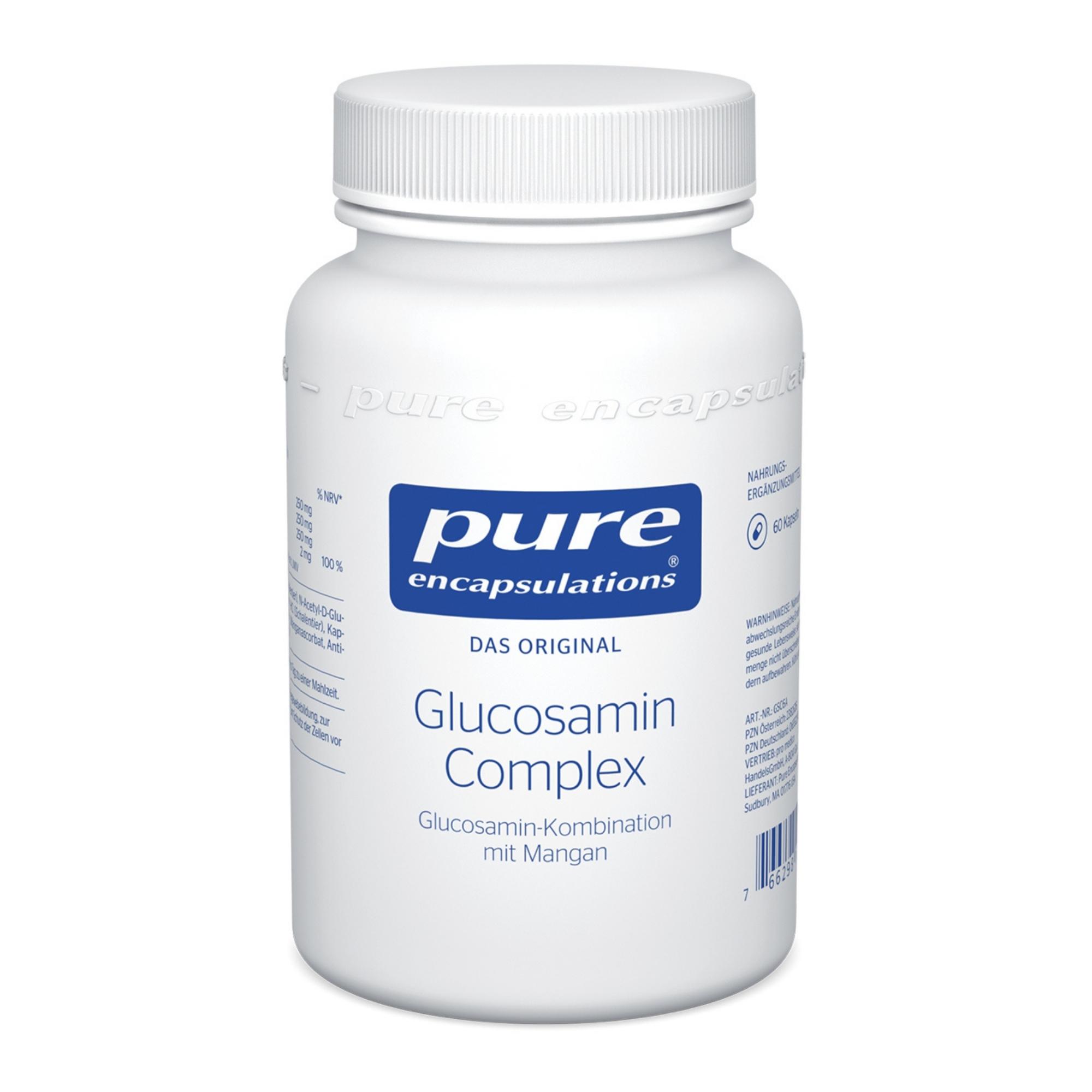 Nahrungsergänzungsmittel mit Glucosamin-Kombination und Mangan.