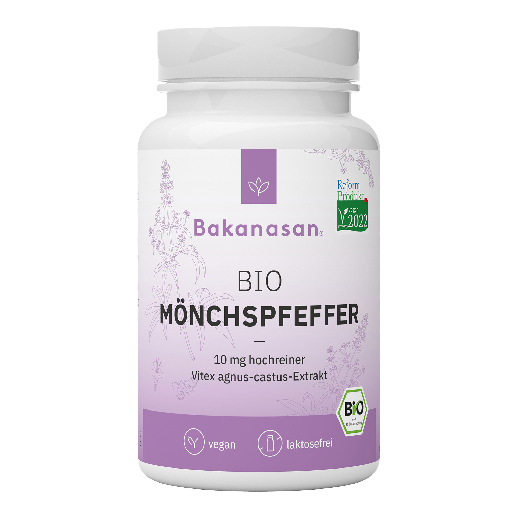 Nahrungsergänzungsmittel mit Bio Mönchspfeffer-Extrakt.