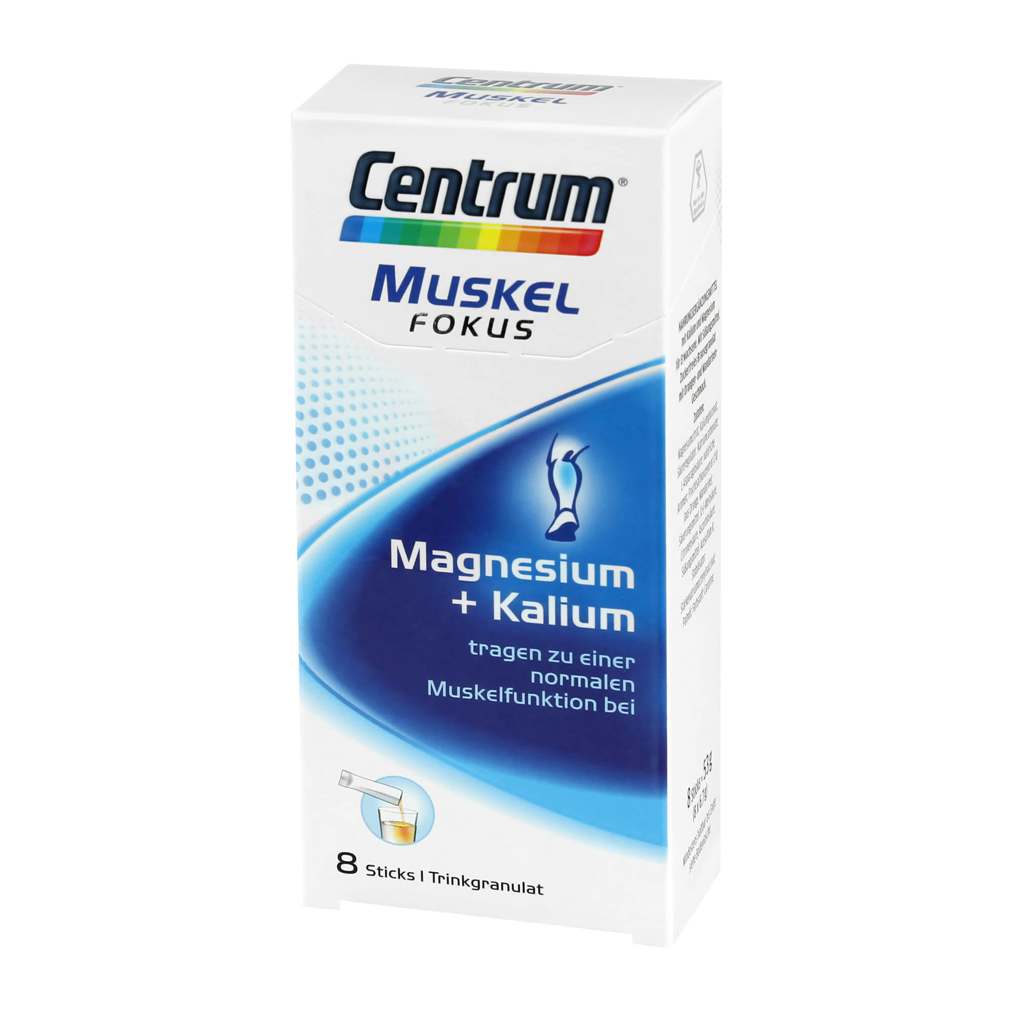 Nahrungsergänzungsmittel mit Kalium, Magnesium und Süßungsmittel.