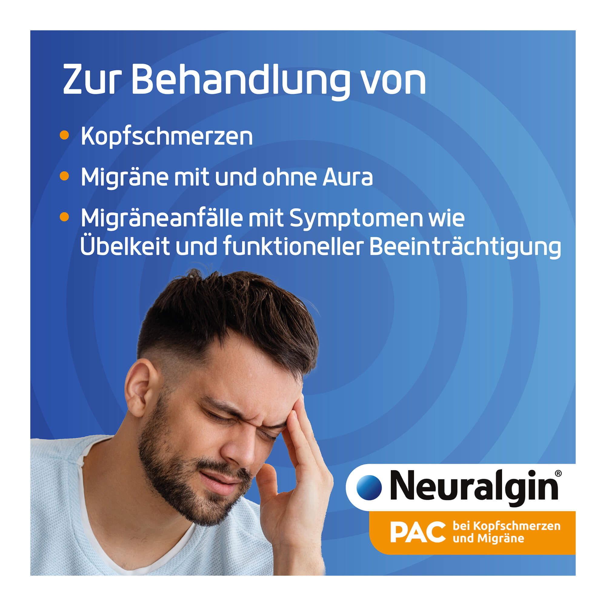 Anwendung Neuralgin PAC Tabletten bei Kopfschmerzen Migräne