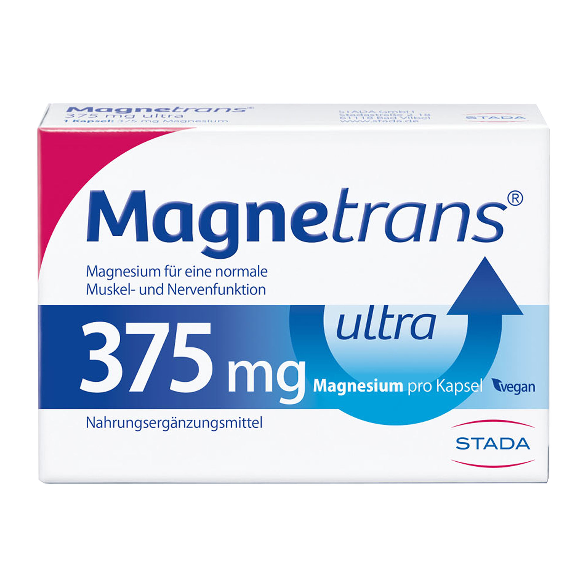 Nahrungsergänzungsmittel mit Magnesium zur ergänzenden Magnesiumversorgung.