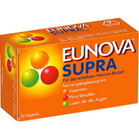 Nahrungsergänzung von EUNOVA für den erhöhten Vitaminbedarf. Mit Lutein. Ohne Vitamin K.