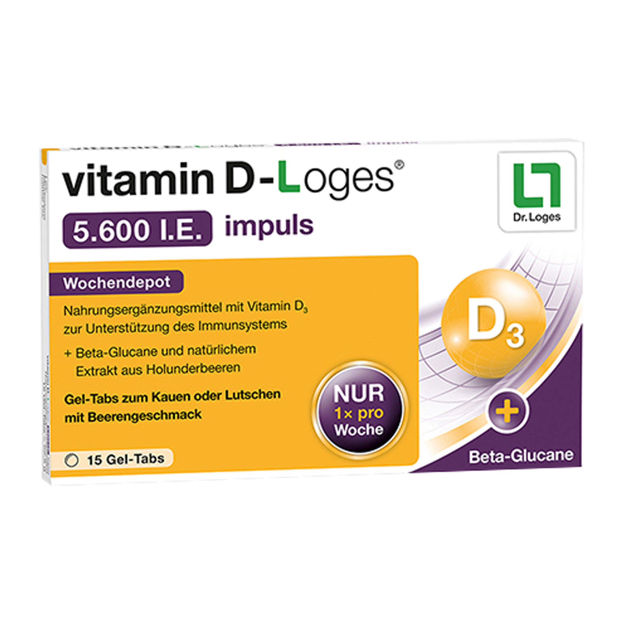 Nahrungsergänzungsmittel mit Vitamin D3 und Beta-Glucan.