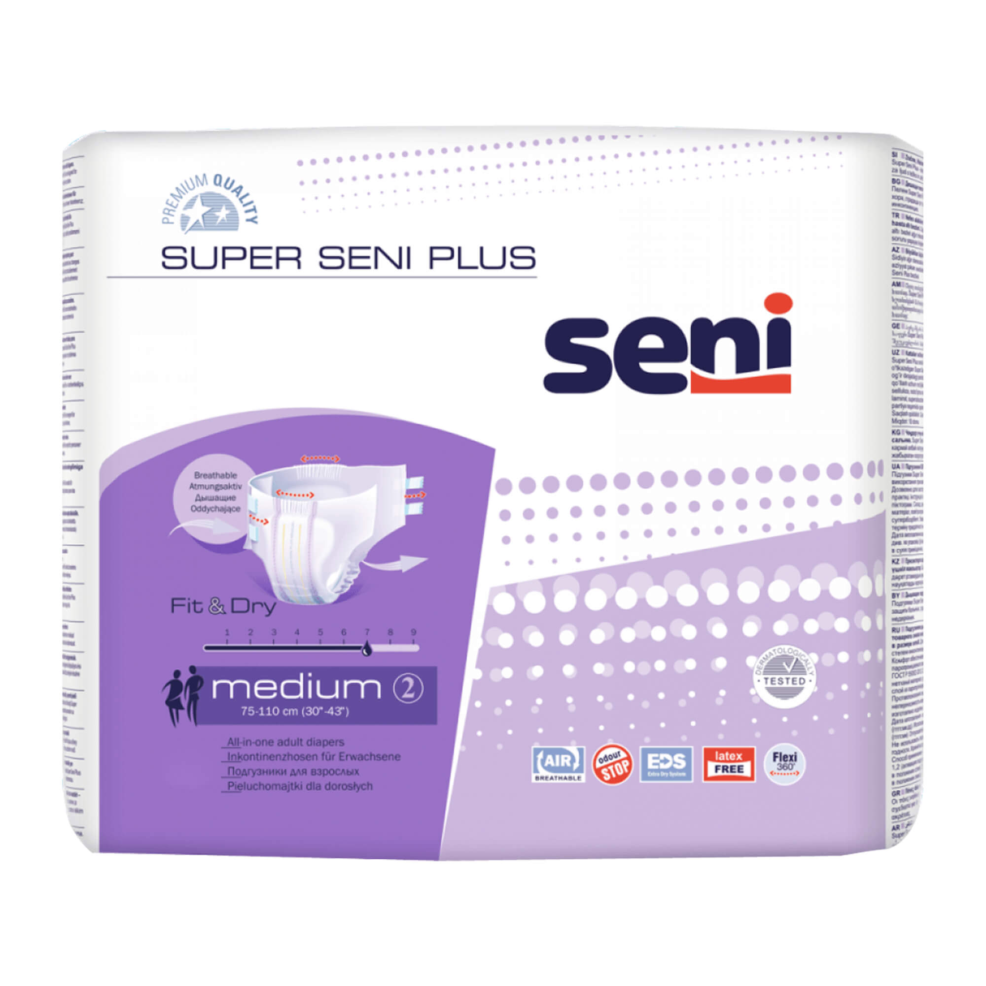 Die Inkontinenzhosen Super SENI Plus sind eine zuverlässige Lösung bei Inkontinenz. Bestens geeignet für mobile, als auch bettlägerige Betroffene.