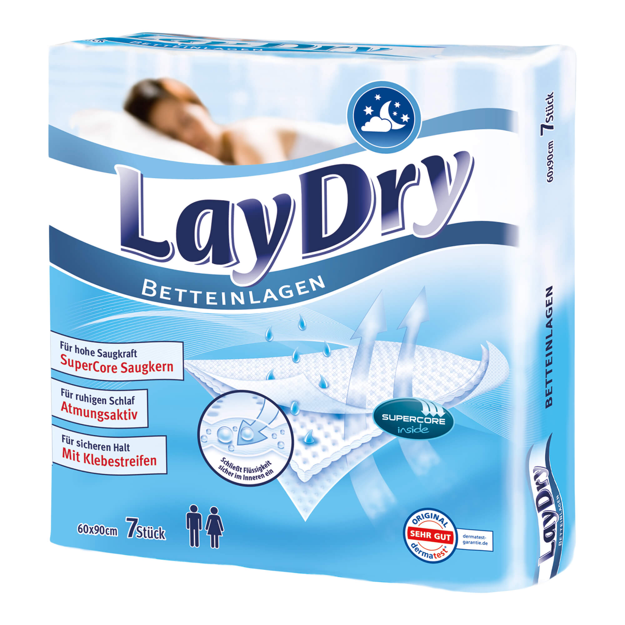 Latexfreie LayDry-Pflegeunterlage und Betteinlage gibt ein gutes Stück Lebensqualität zurück.