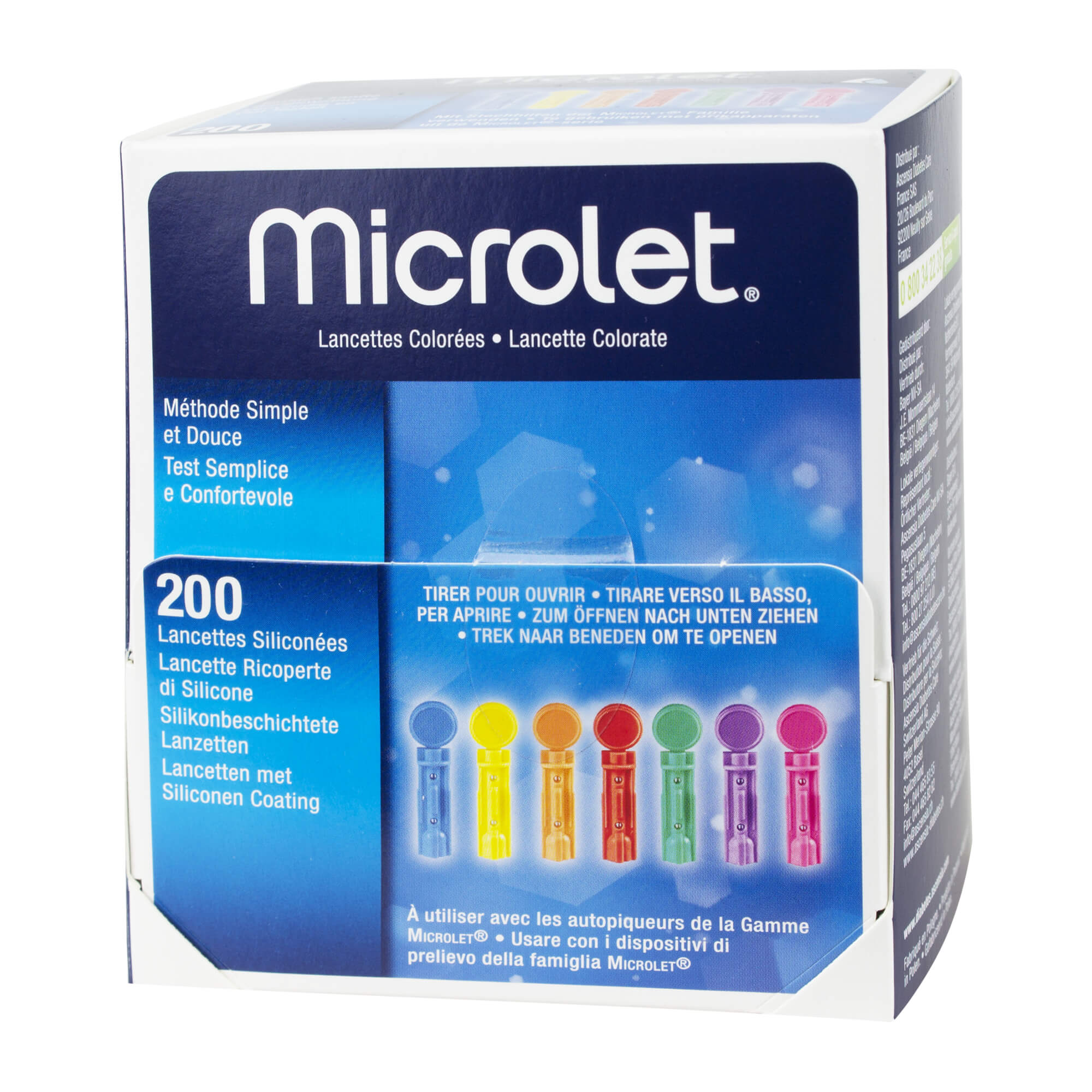 Lanzetten für die  Microlet® next Stechhilfe zur sanften Blutgewinnung für die Blutzuckermessung.