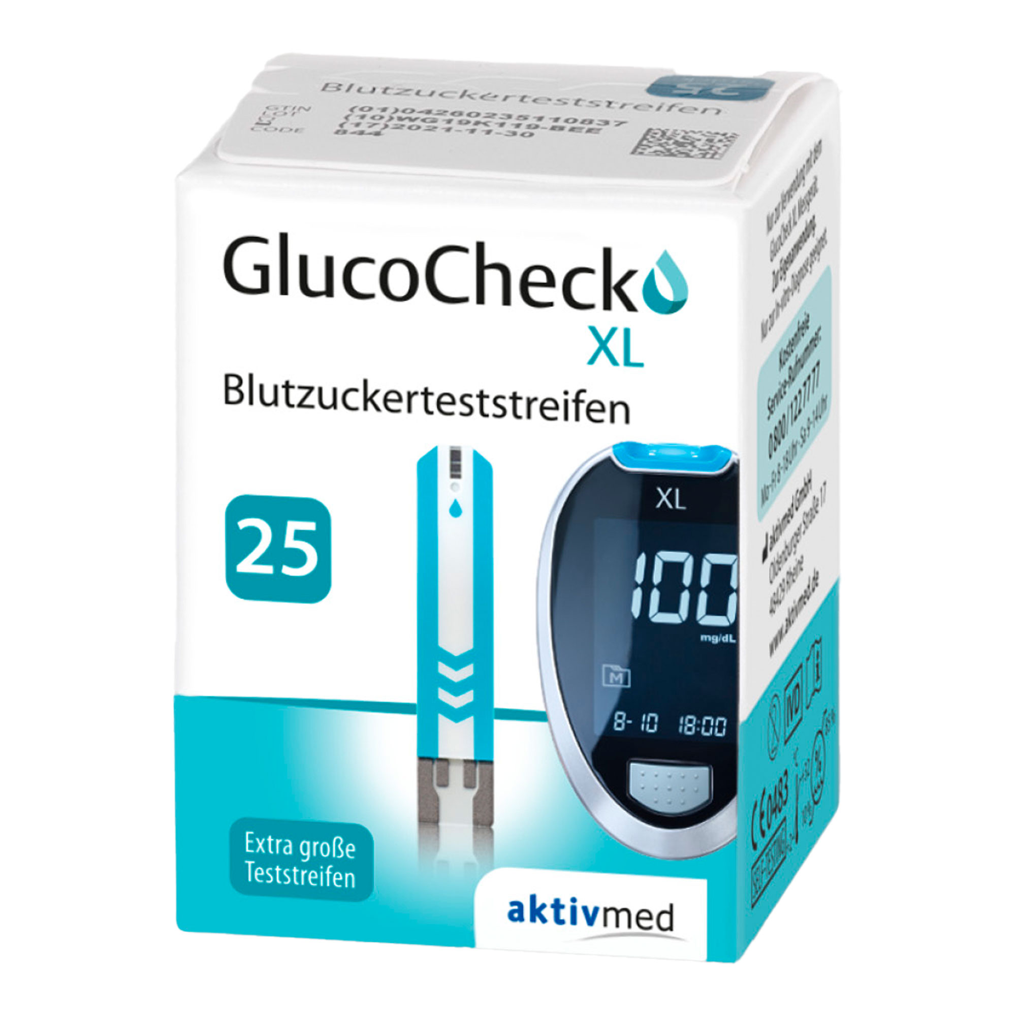 Zur Verwendung mit den GlucoCheck XL Blutzuckermessgeräten.