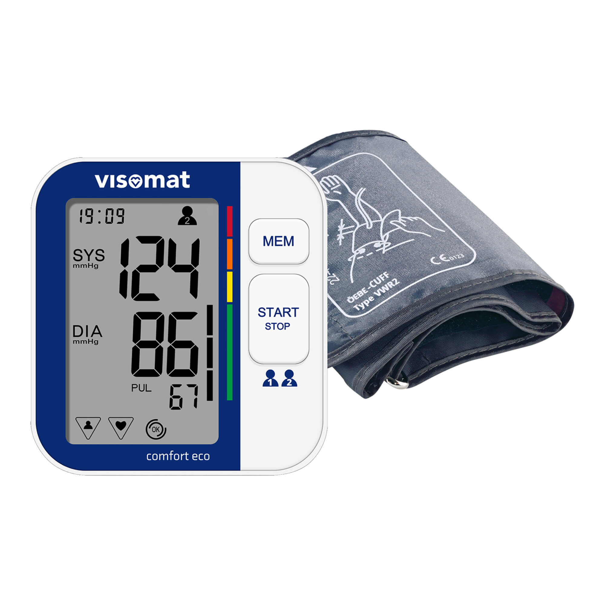 Das Blutdruckmessgerät für Einsteiger. Universalmanschette für Armumfänge von 22-42 cm.