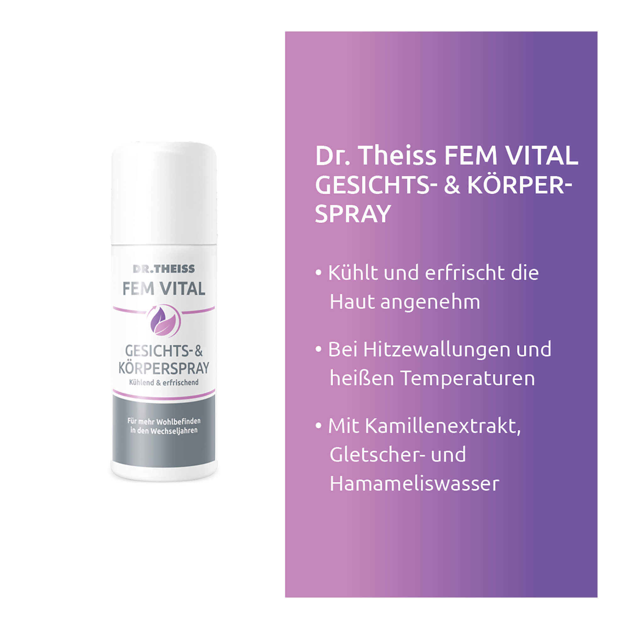 Dr. Theiss FEM VITAL Gesichts- & Körperspray Eigenschaften
