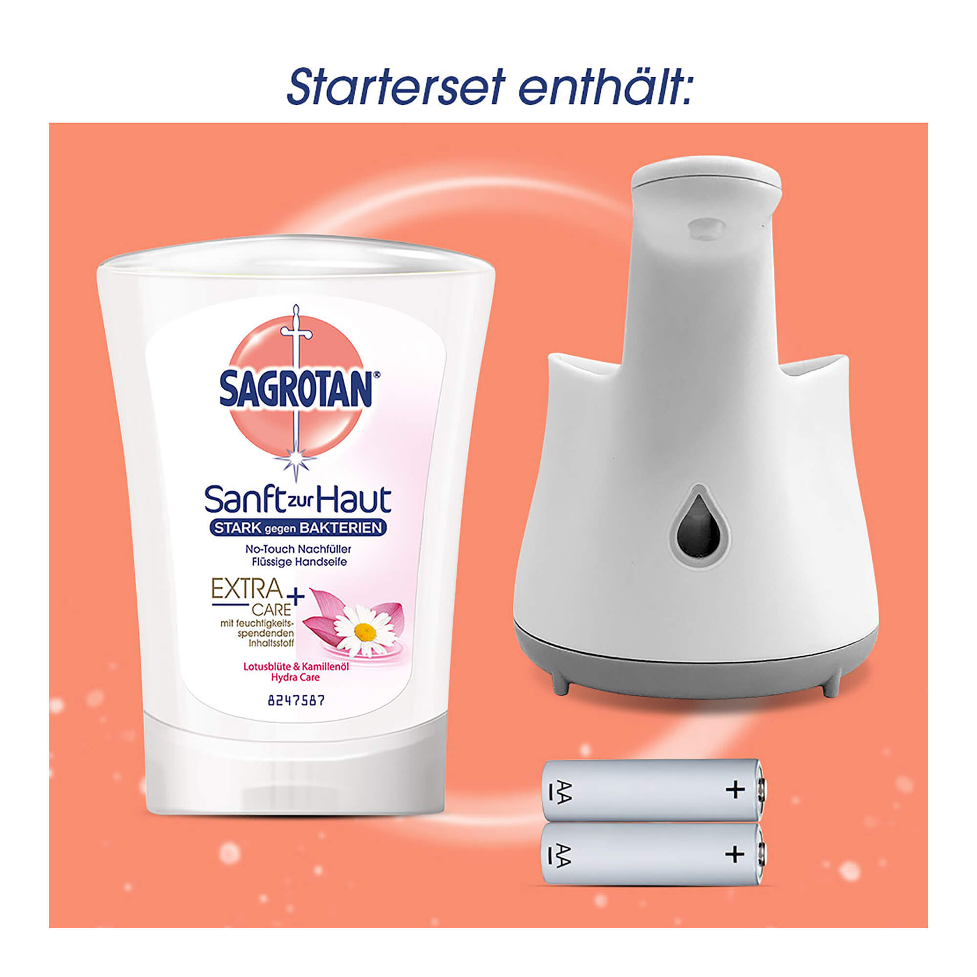 Sagrotan No-Touch Starter-Set Lotusblüte & Kamillenöl