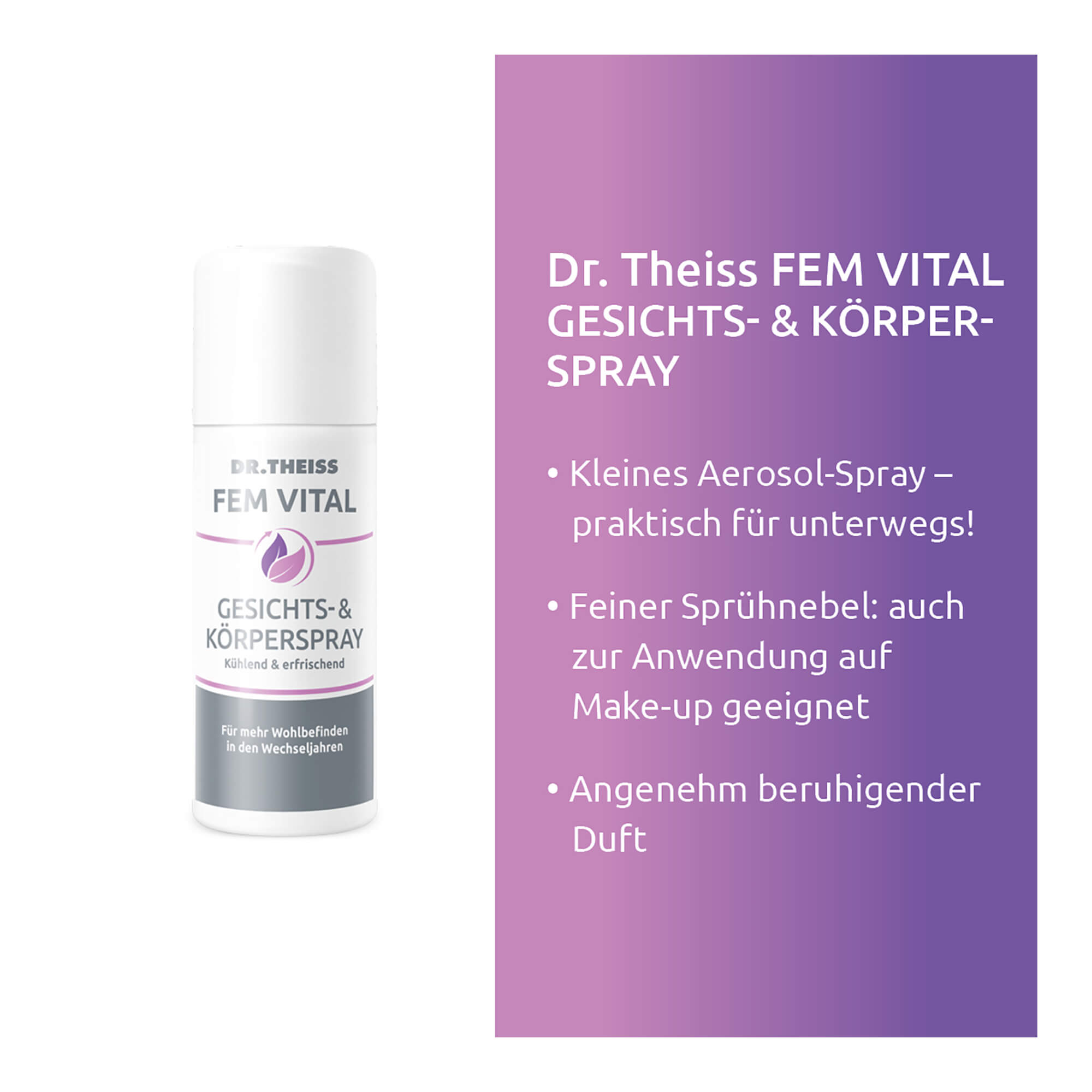 Dr. Theiss FEM VITAL Gesichts- & Körperspray Merkmale