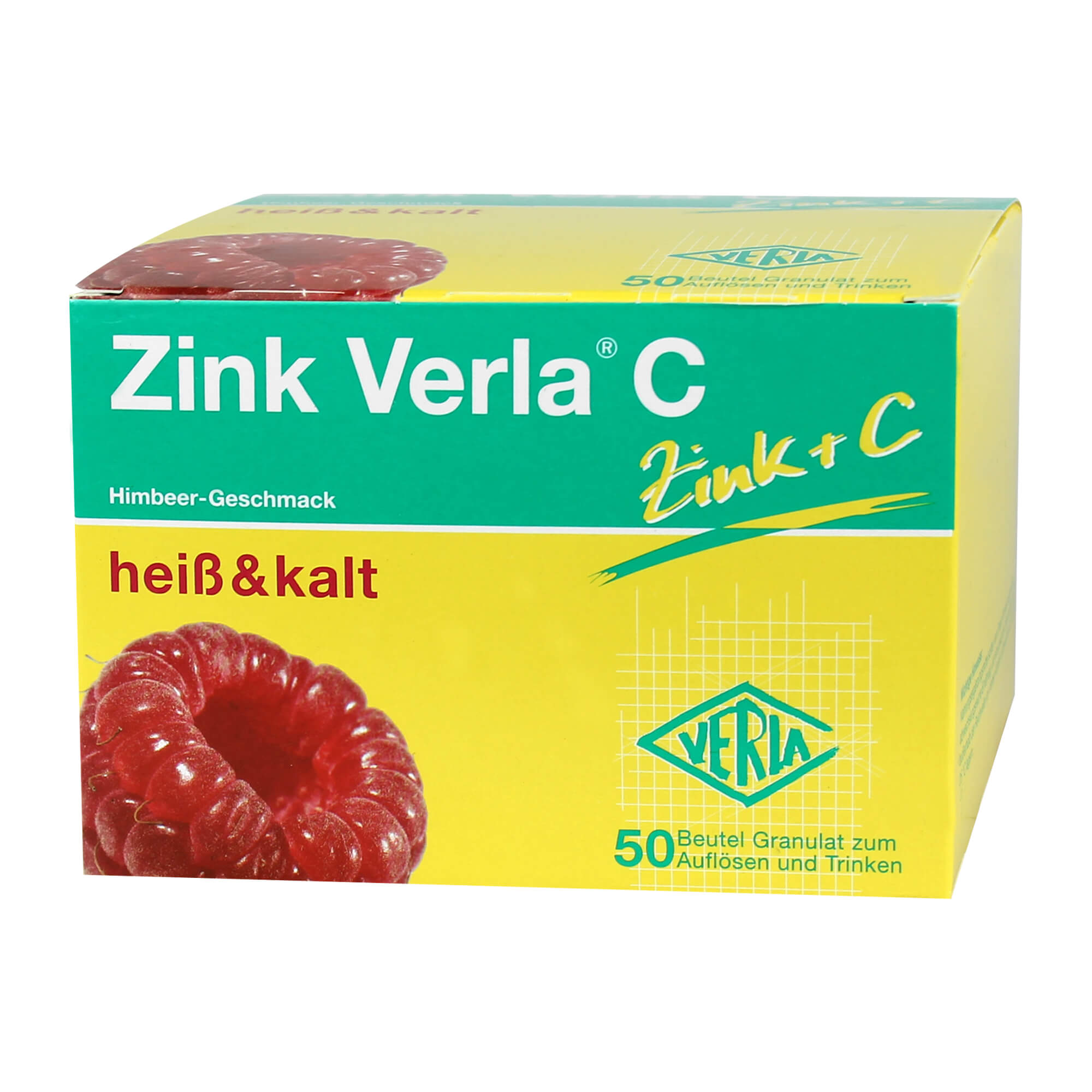 Enthält neben Zink auch Vitamin C. Mit Himbeer-Geschmack.