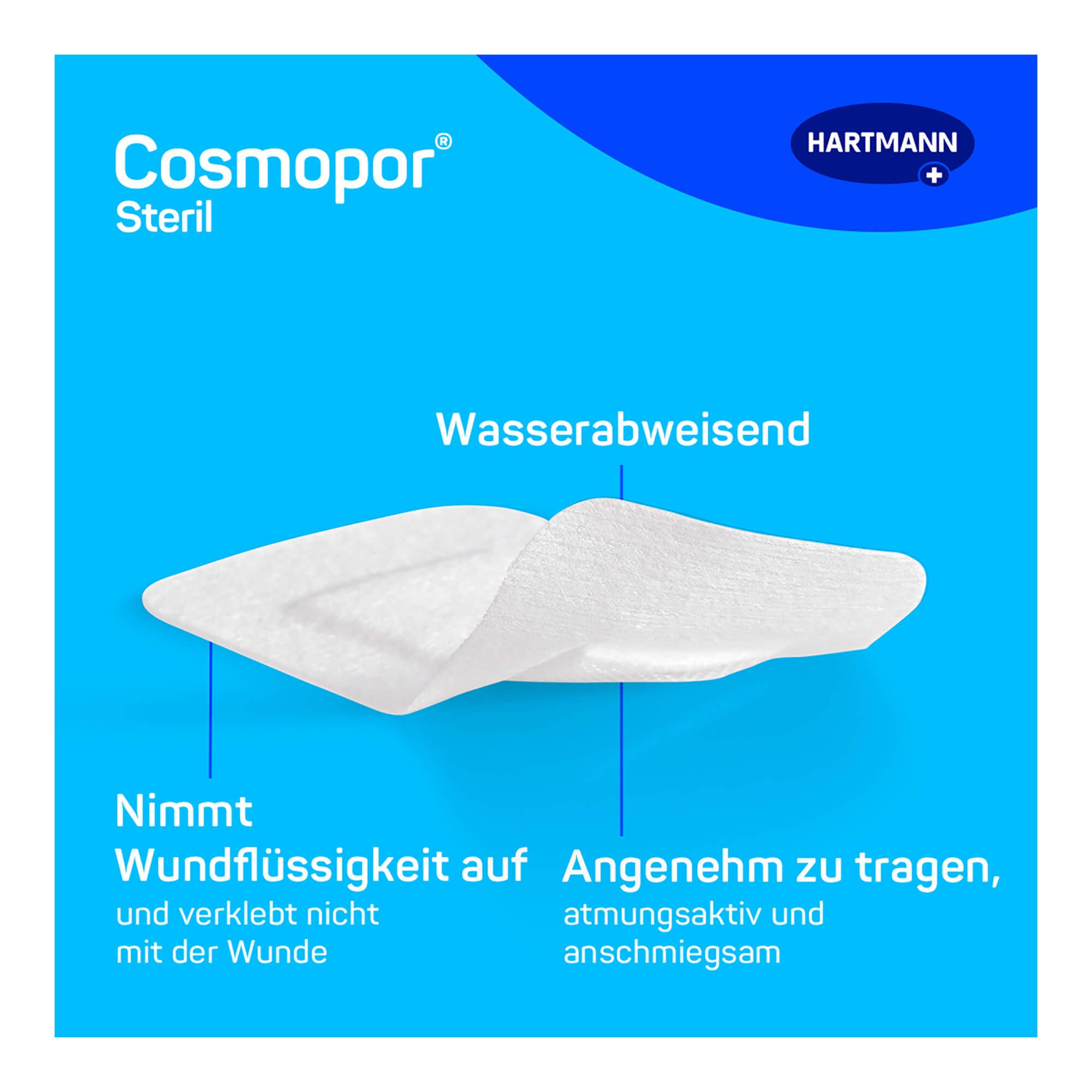 Cosmopor steril Wundverband 10 cm x 8 cm Vorteile