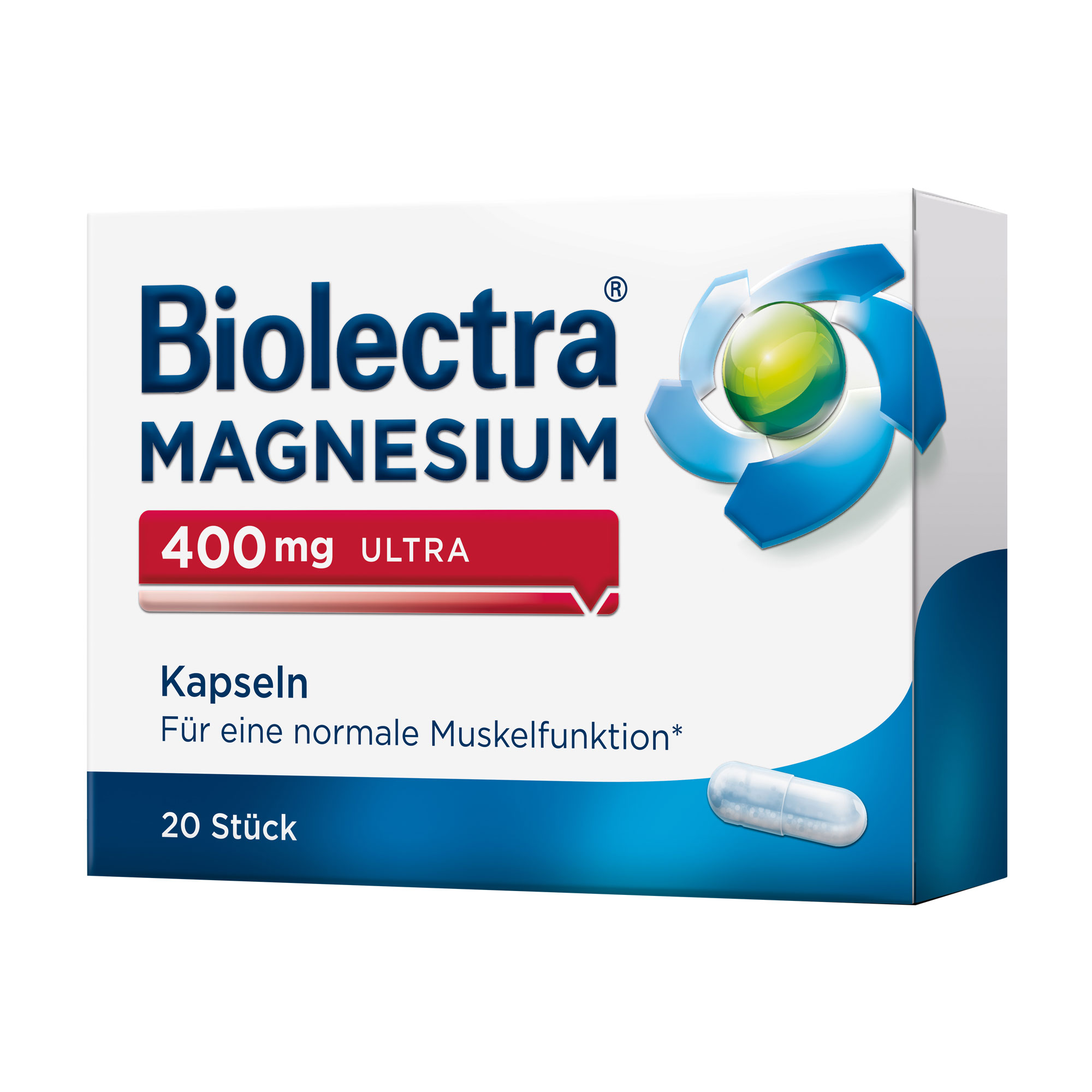 Nahrungsergänzungsmittel mit 400 mg Magnesium pro Kapsel. Vegan.