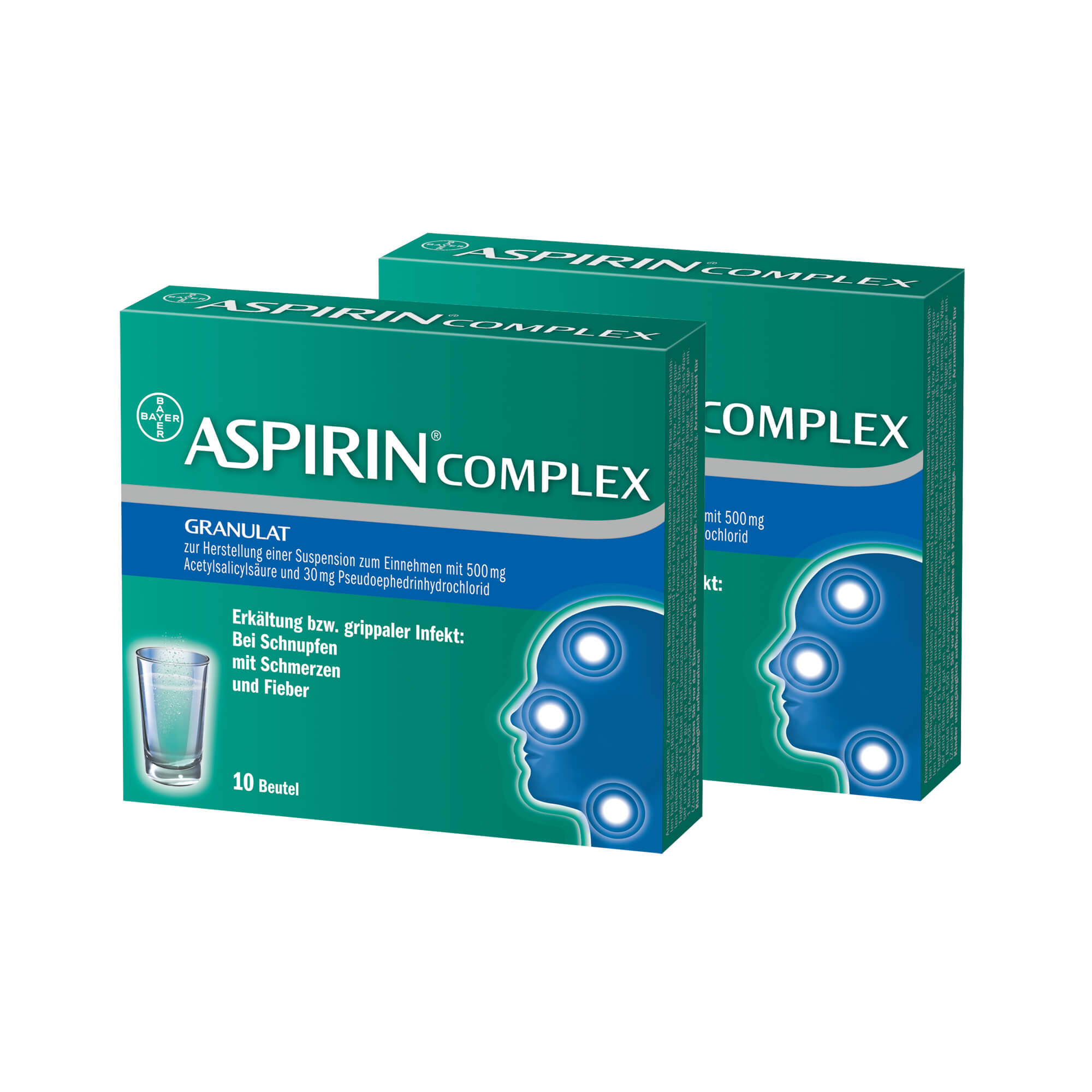Mit Aspirin® Complex gegen unangenehmen Erkältungsbeschwerden.