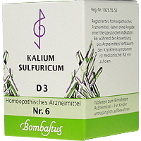 BIOCHEMIE 6 Kalium sulfuricum D 3 Tabl.